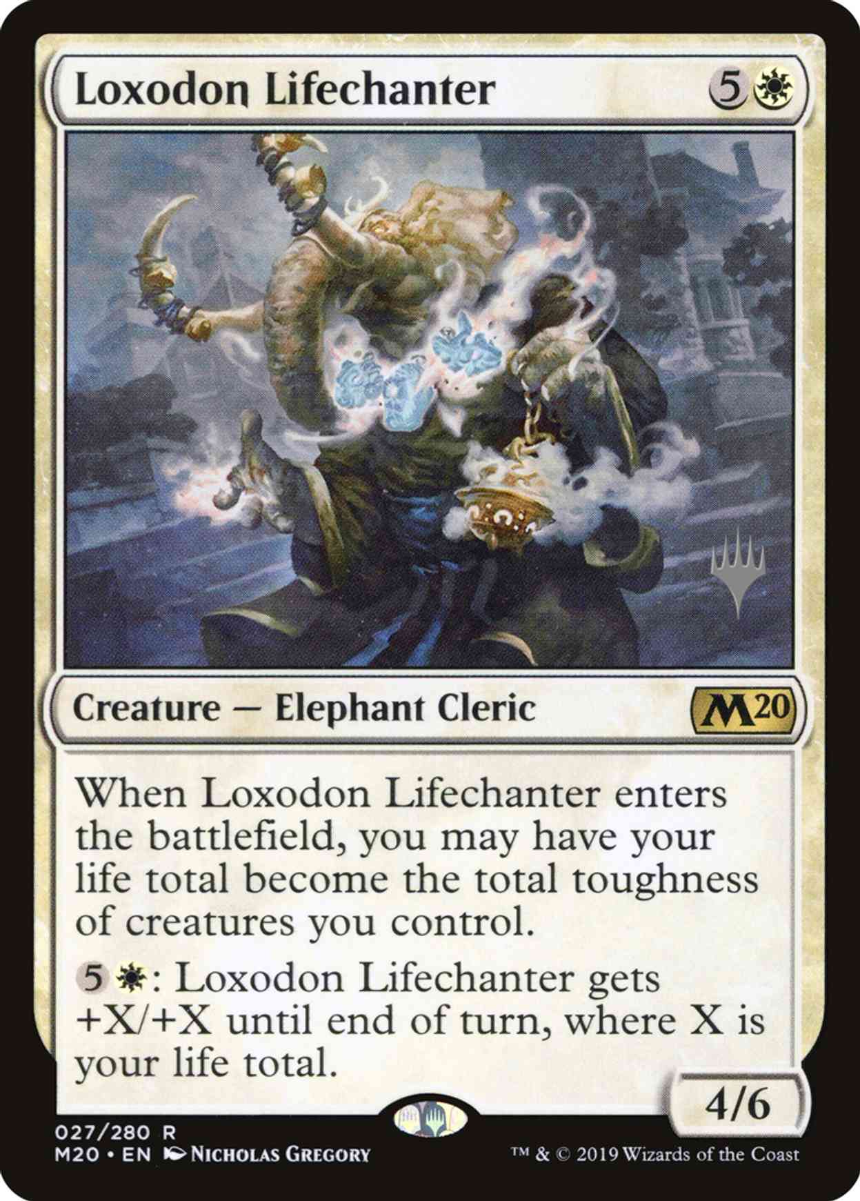 Loxodon Lifechanter magic card front