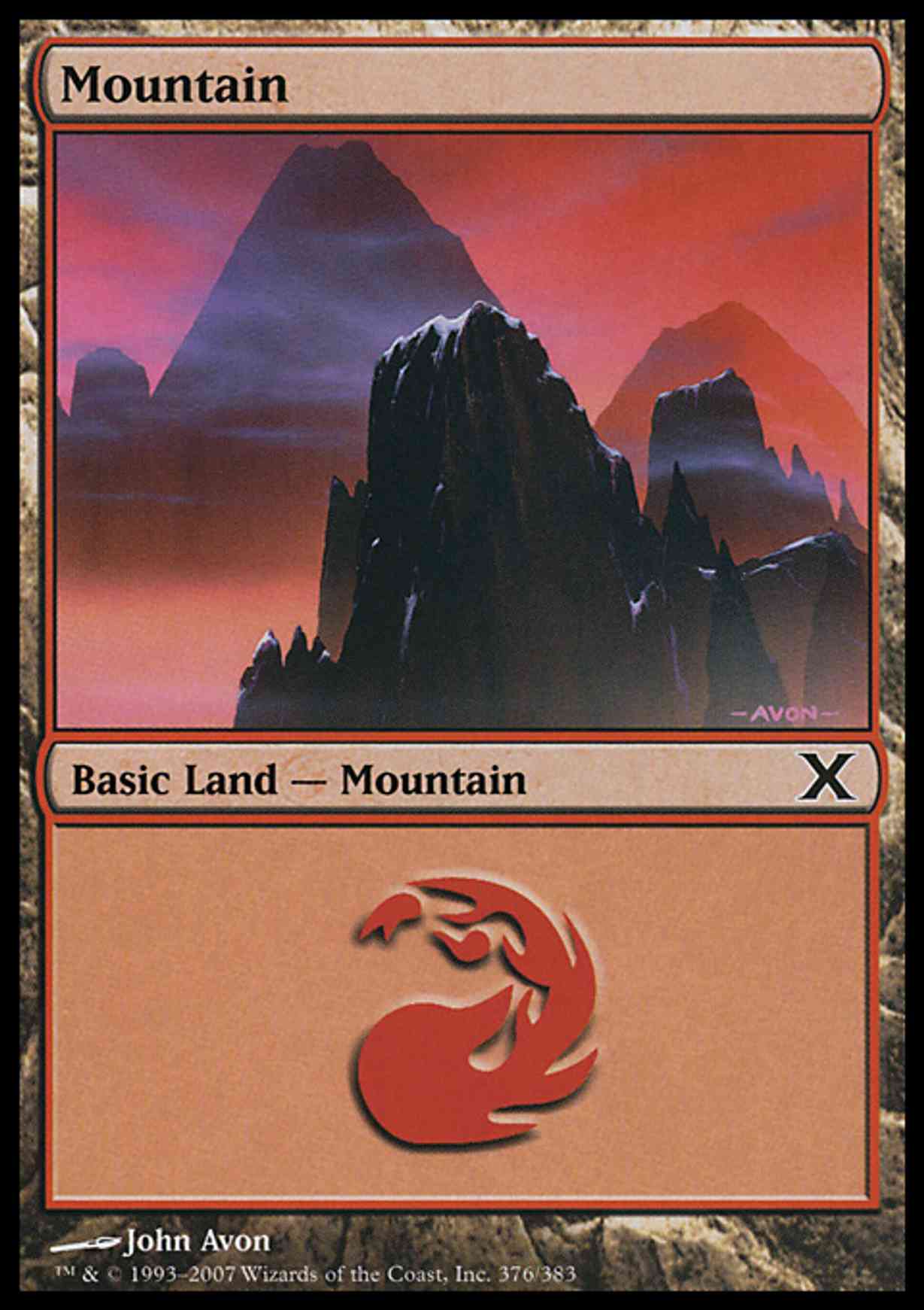 Mountain (376) magic card front