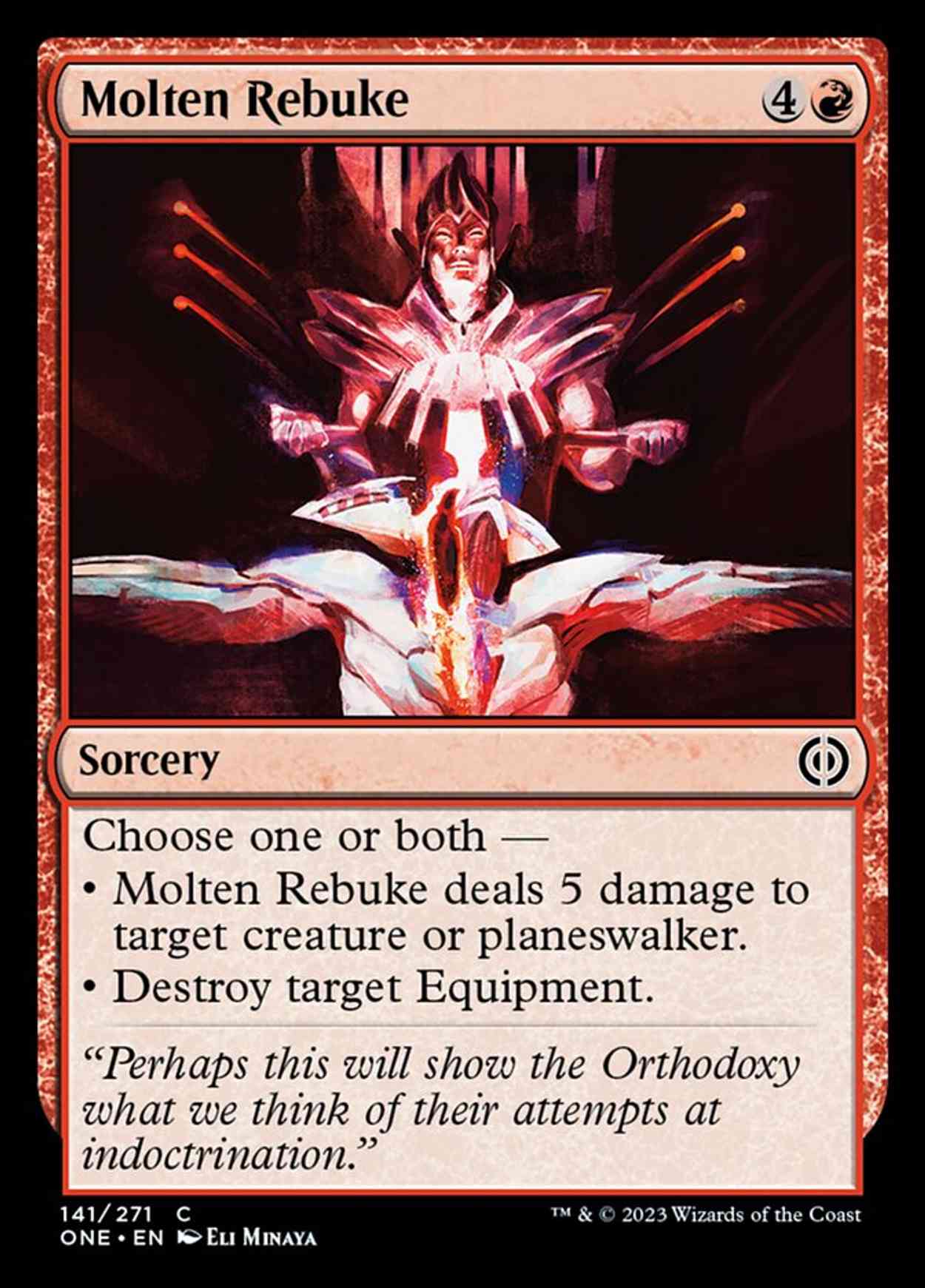 Molten Rebuke magic card front