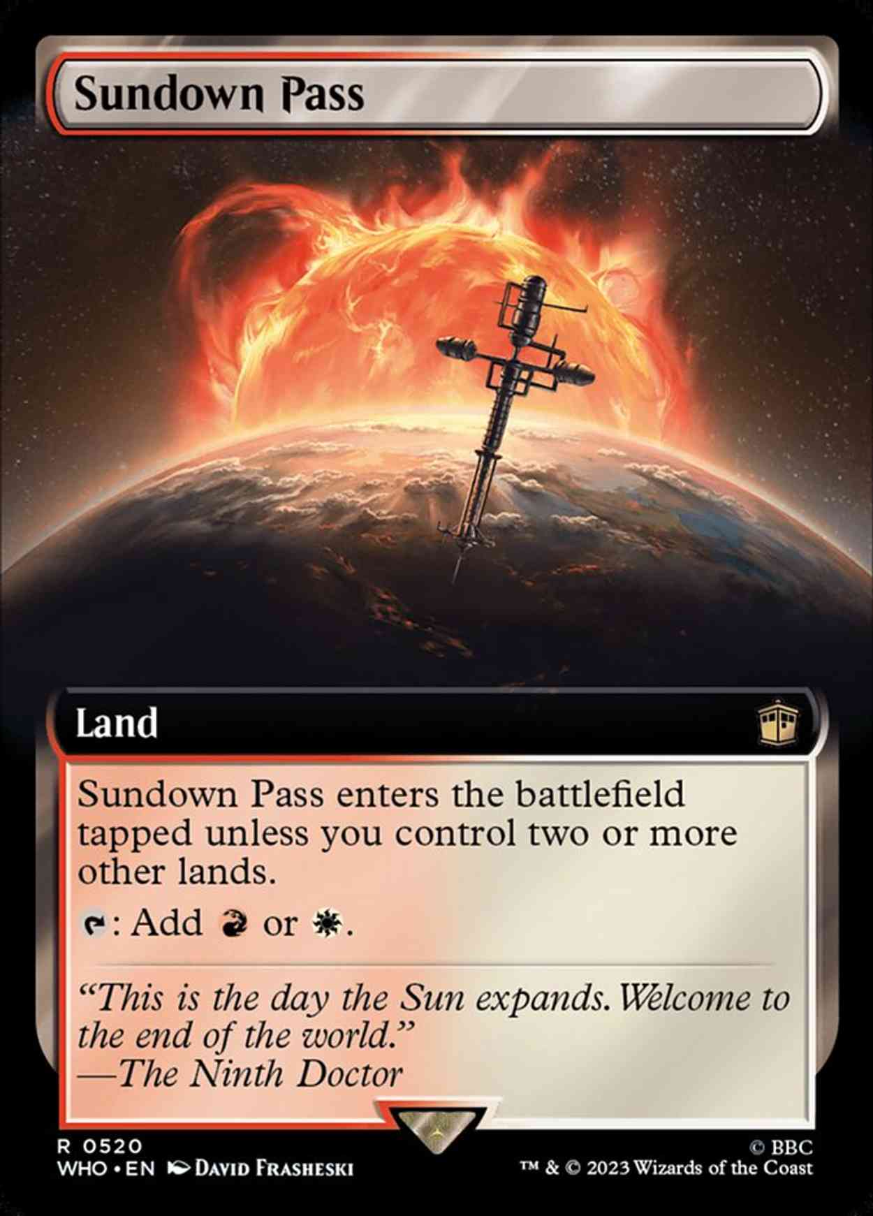 Sundown Pass (Extended Art) magic card front