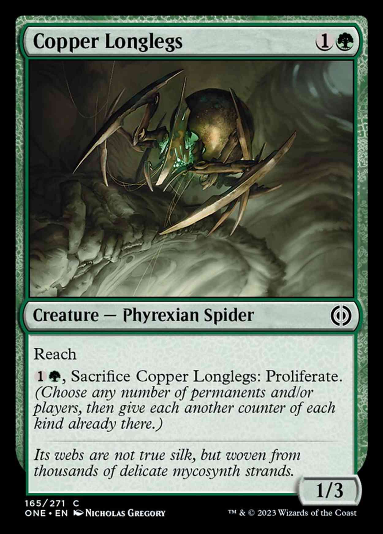 Copper Longlegs magic card front
