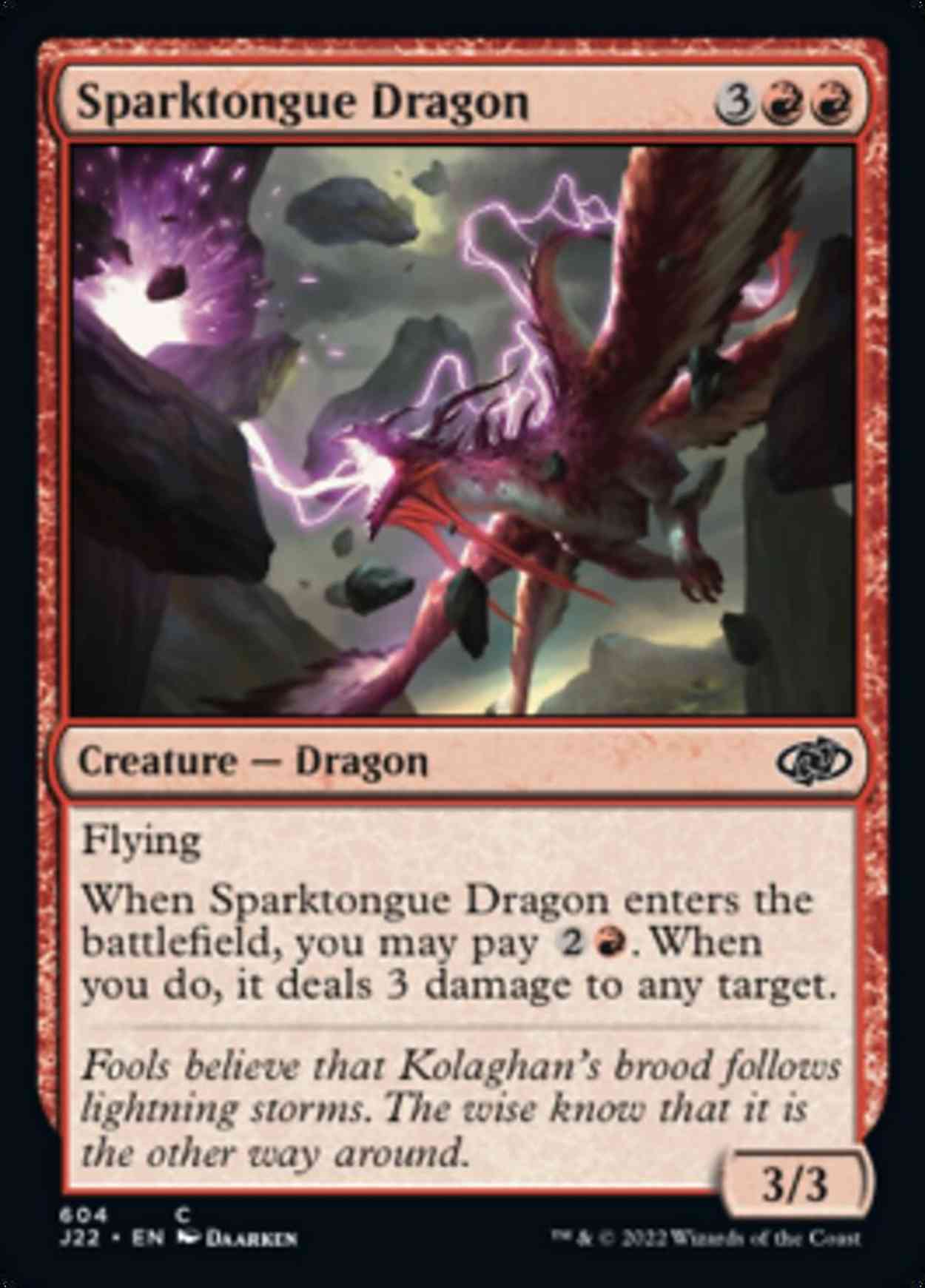 Sparktongue Dragon magic card front