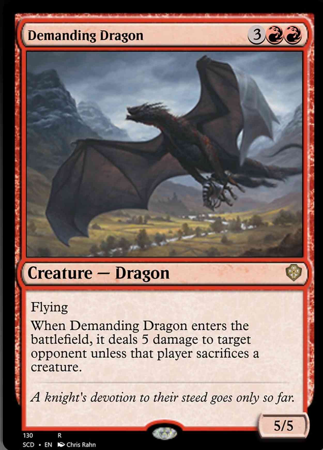 Demanding Dragon magic card front