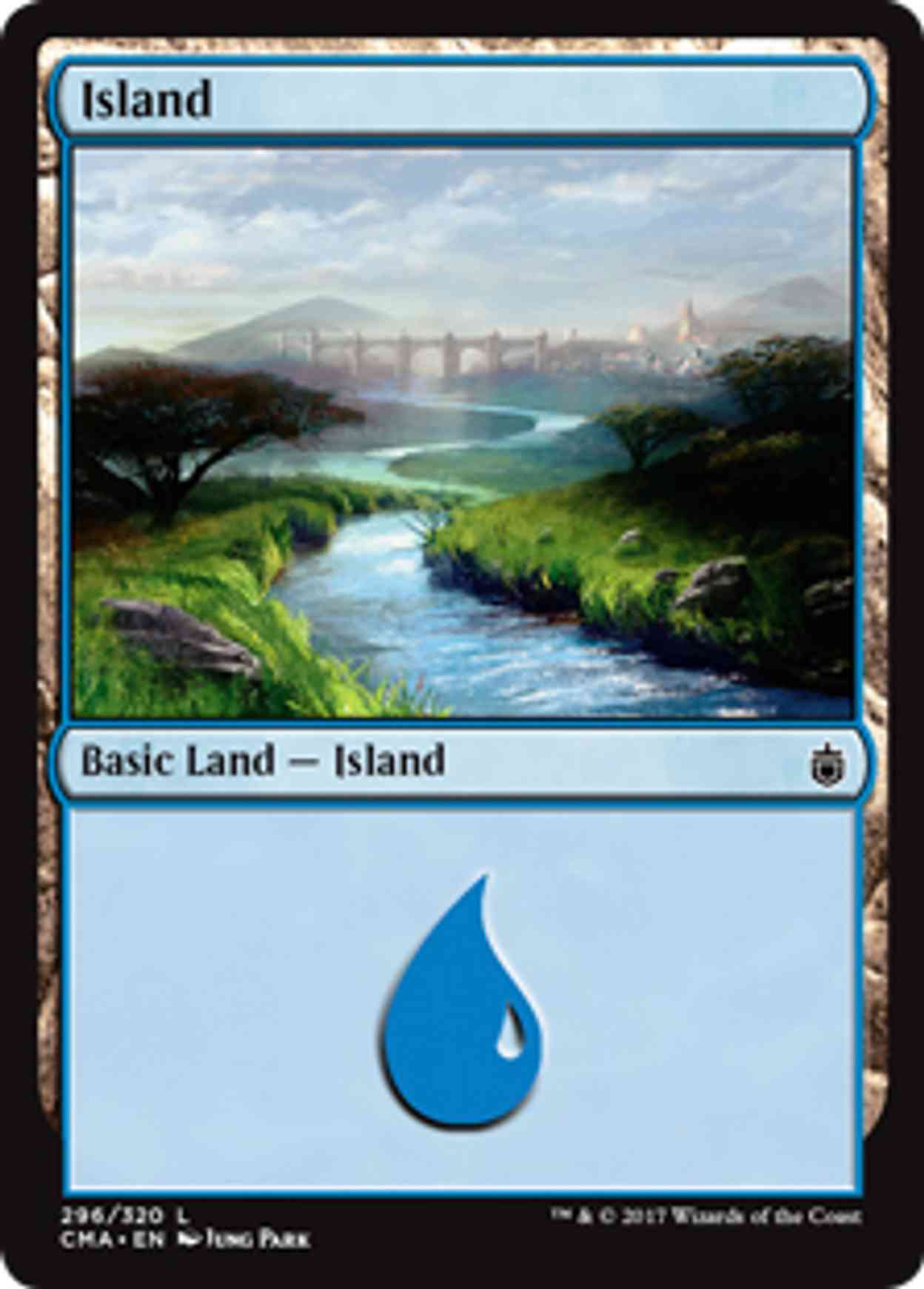 Island (296) magic card front