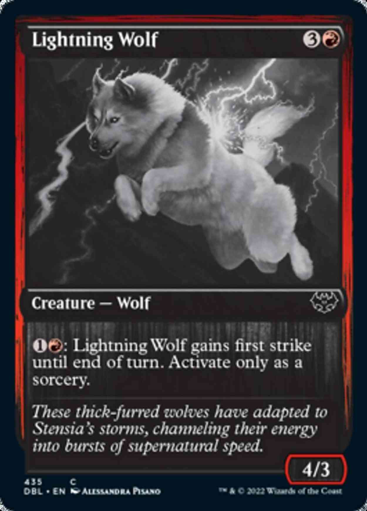 Lightning Wolf magic card front