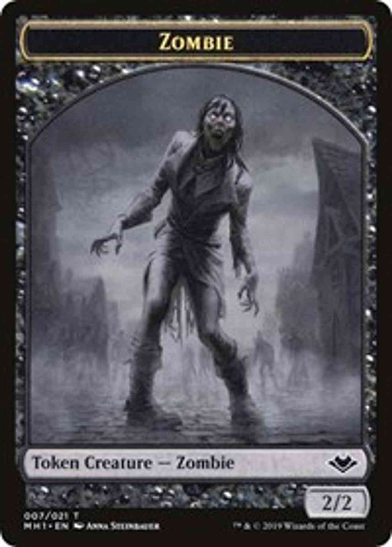 Zombie // Golem Double-sided Token magic card front