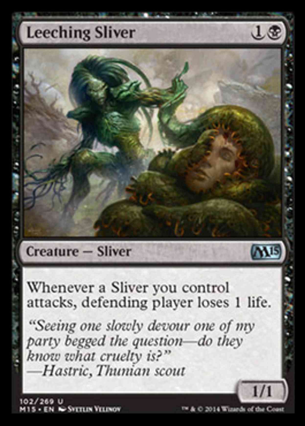 Leeching Sliver magic card front