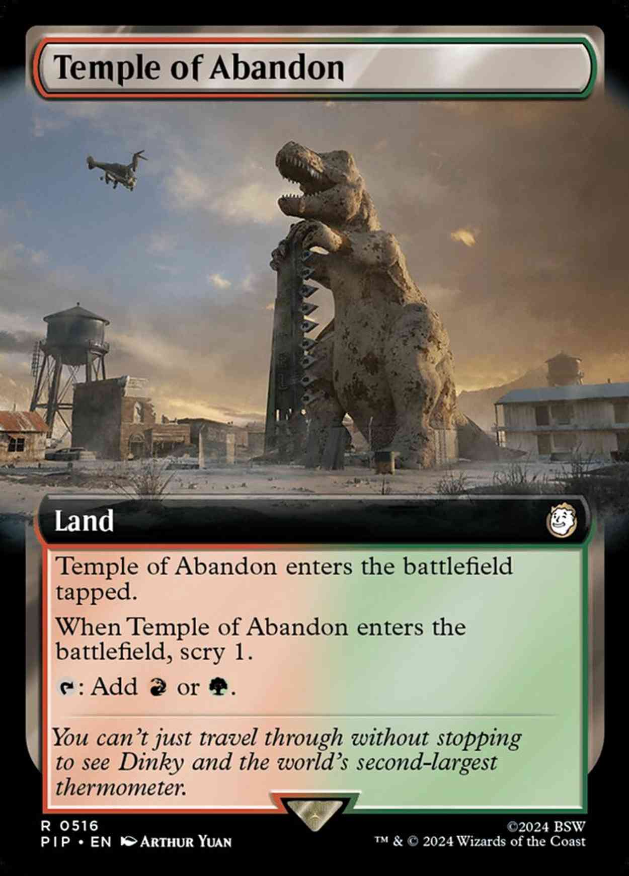 Temple of Abandon (Extended Art) magic card front