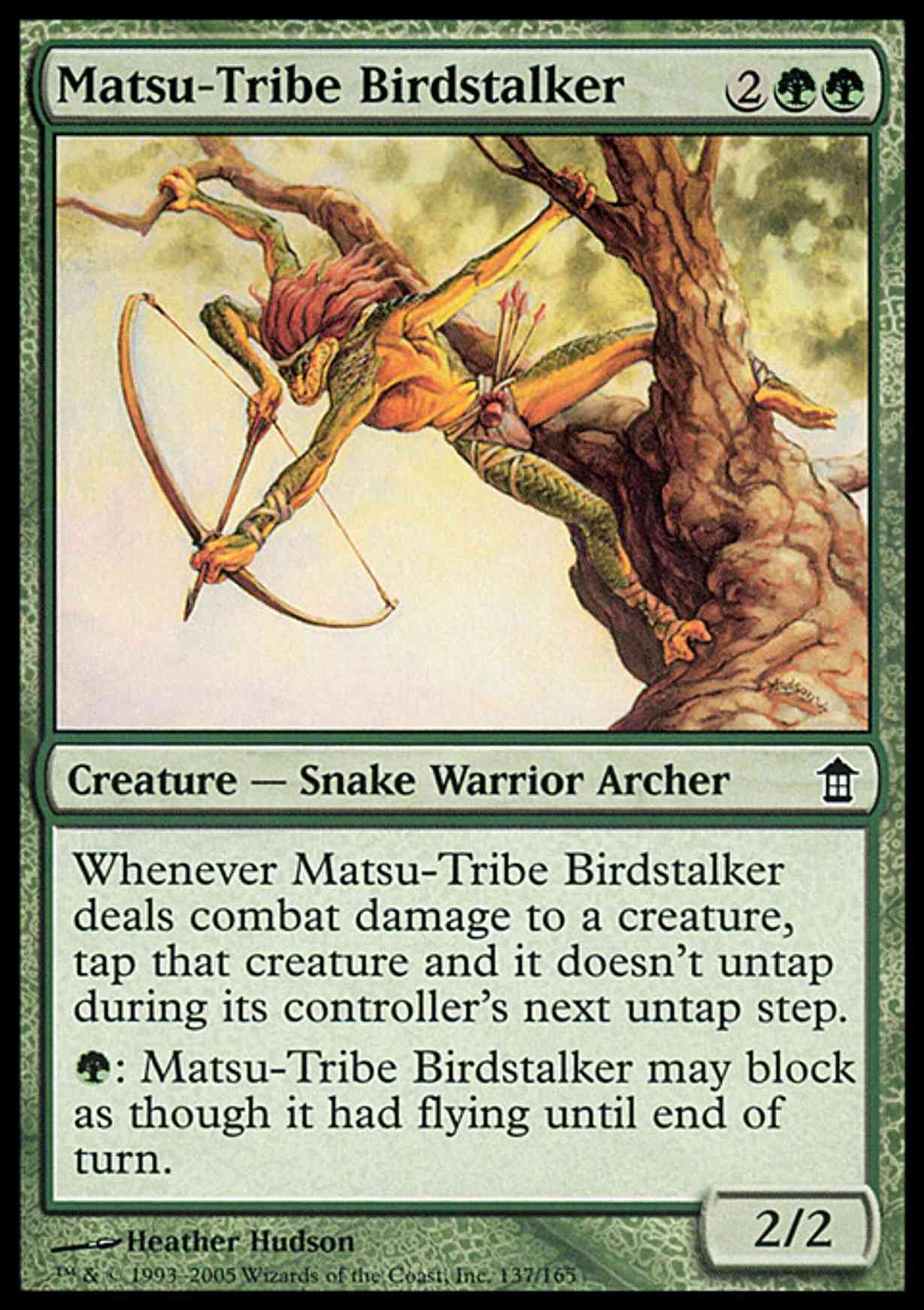 Matsu-Tribe Birdstalker magic card front