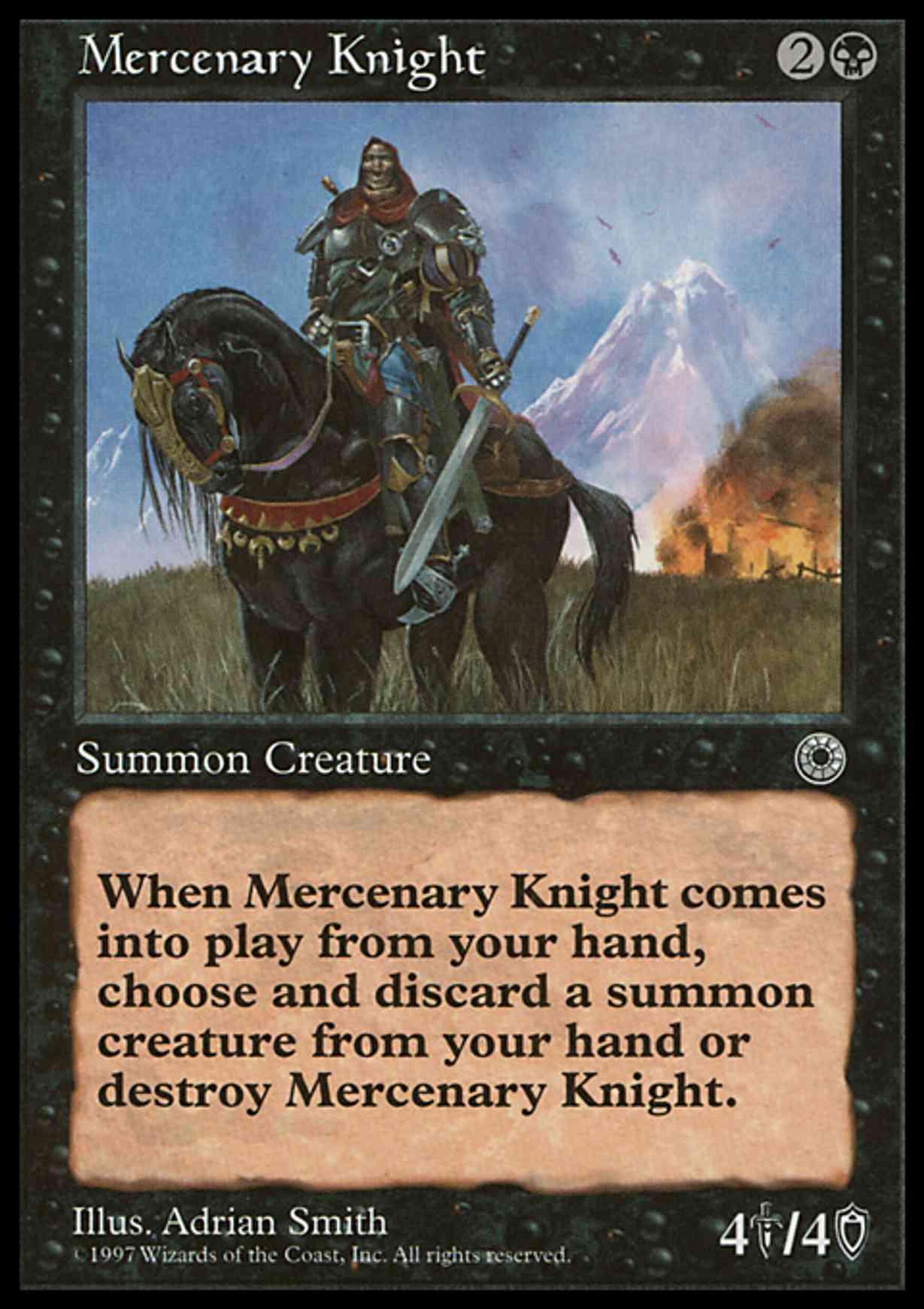 Mercenary Knight magic card front