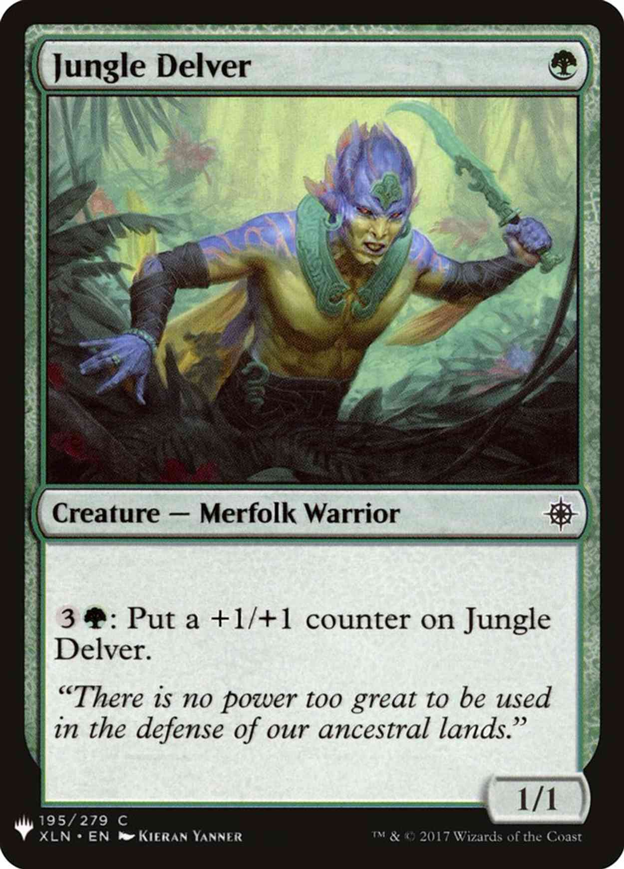 Jungle Delver magic card front