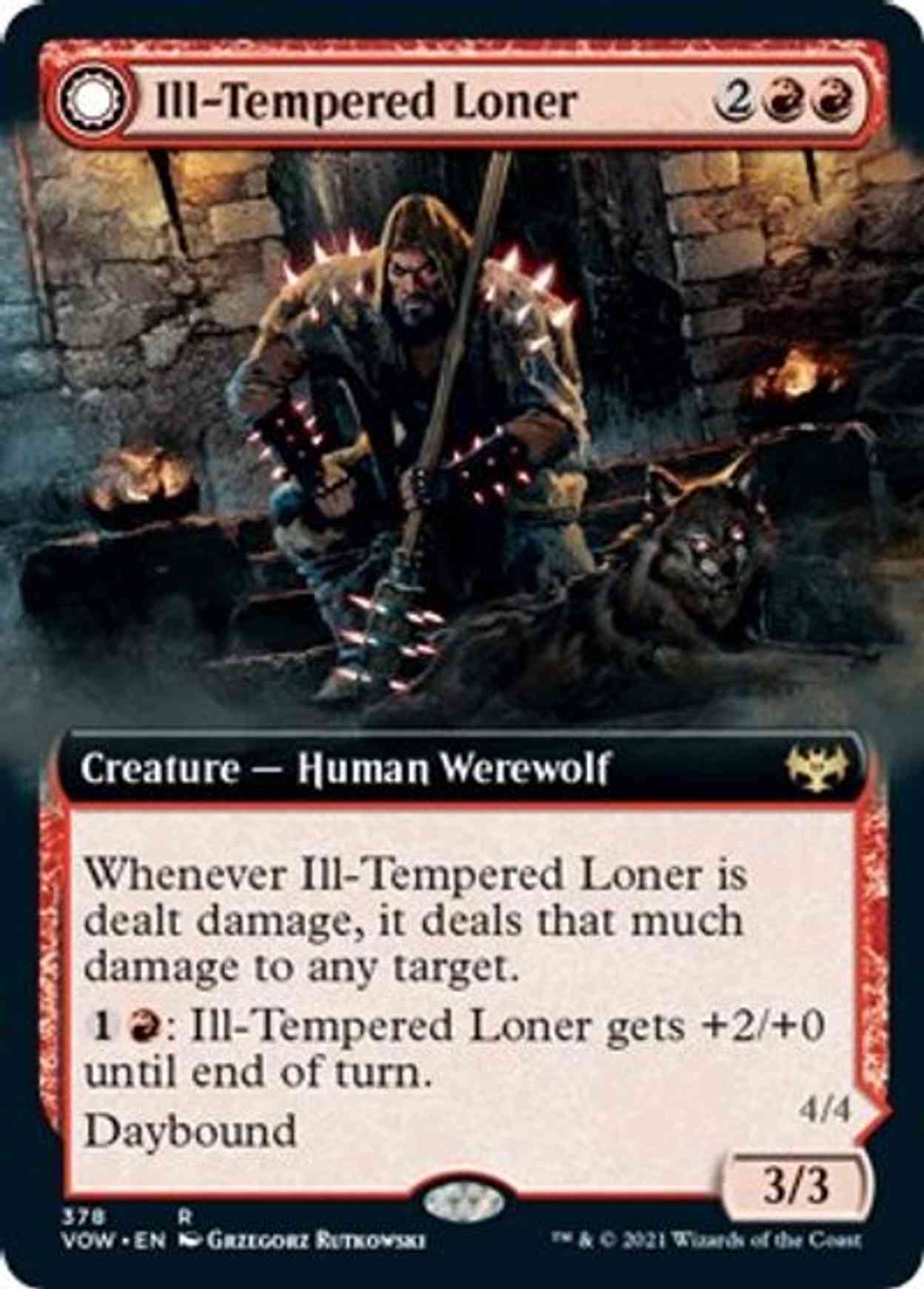 Ill-Tempered Loner (Extended Art) magic card front