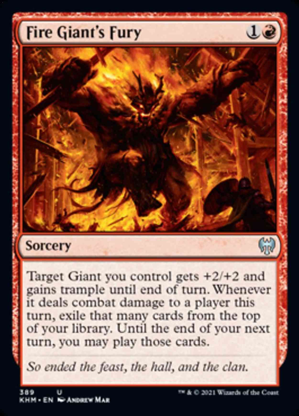 Fire Giant's Fury magic card front