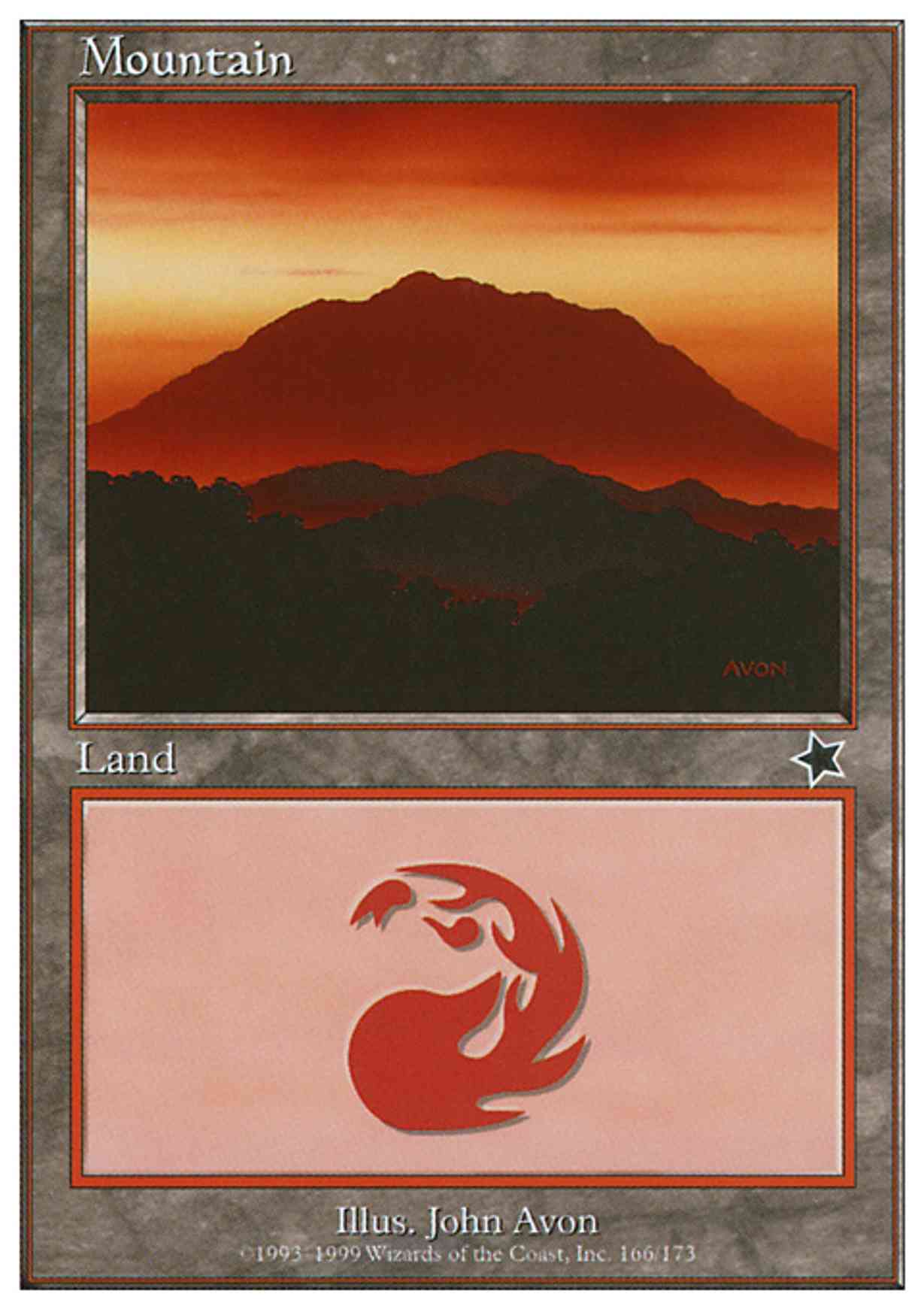 Mountain (166)  magic card front