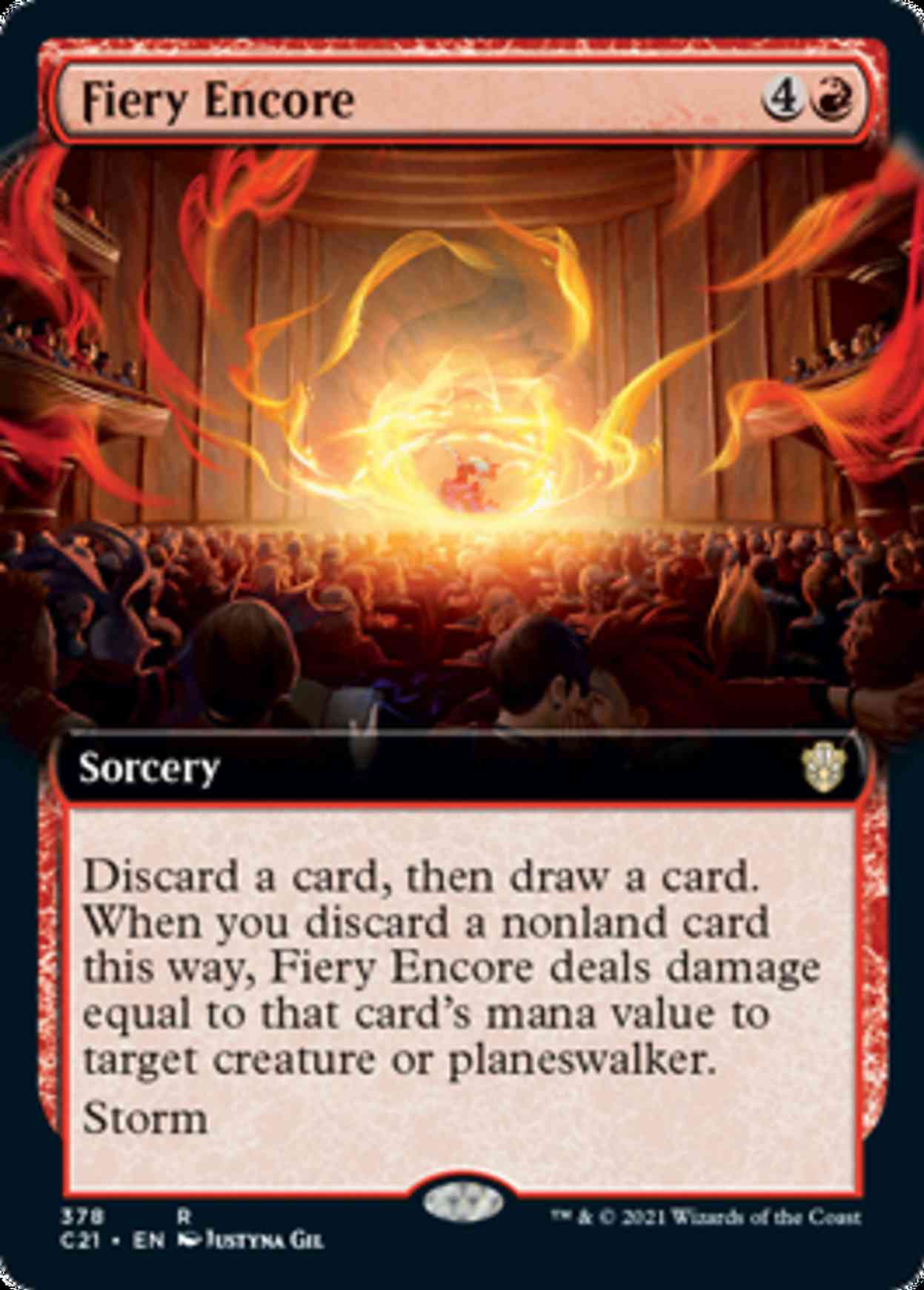 Fiery Encore (Extended Art) magic card front