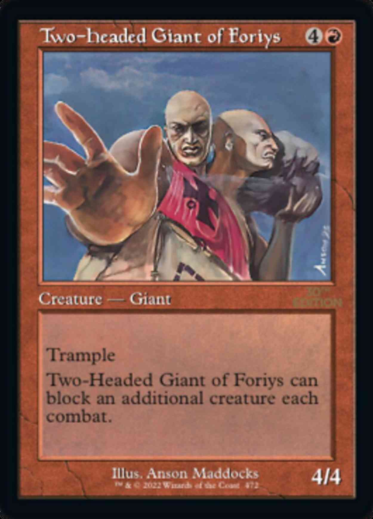 Two-Headed Giant of Foriys (Retro Frame) magic card front