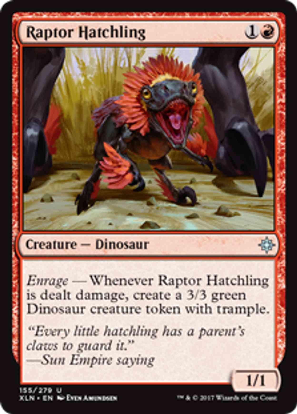 Raptor Hatchling magic card front
