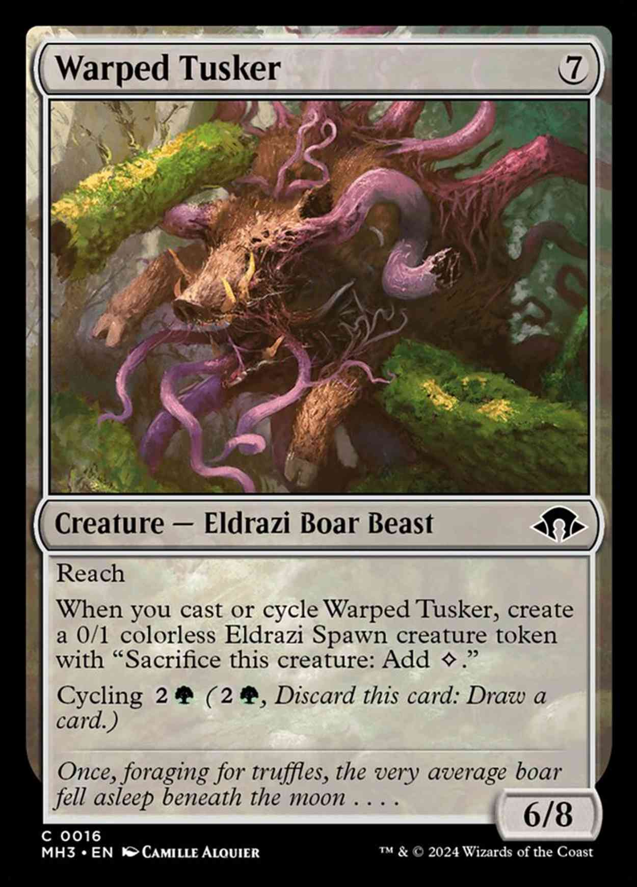 Warped Tusker magic card front