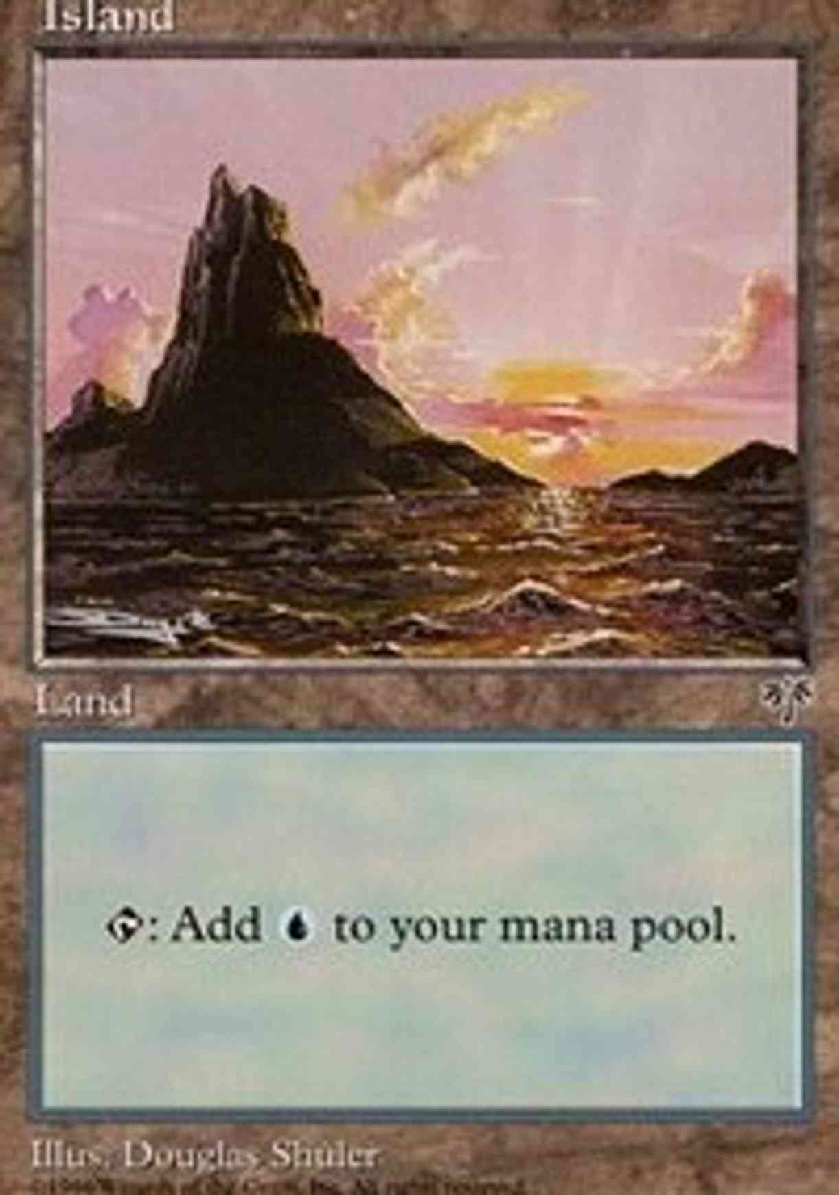 Island (Sunset) magic card front