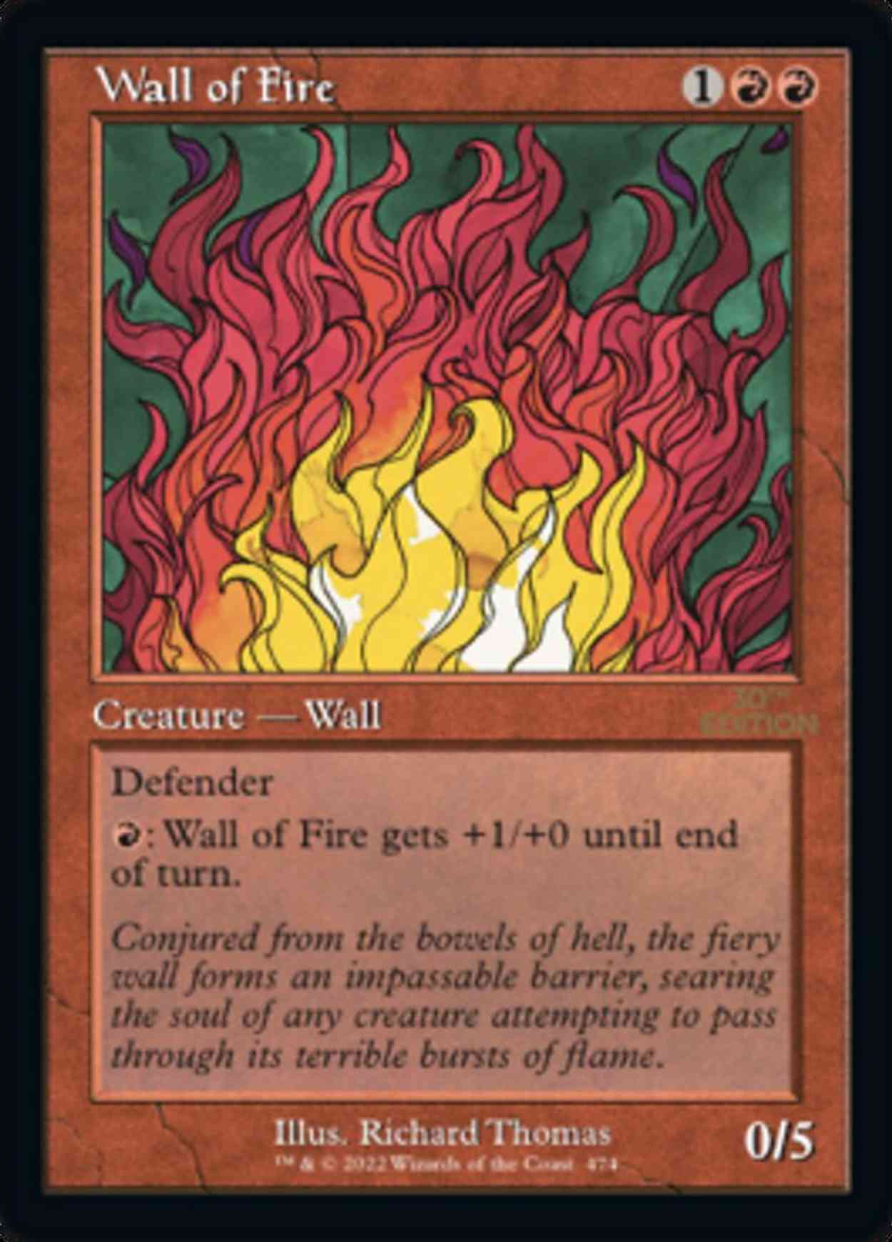 Wall of Fire (Retro Frame) magic card front