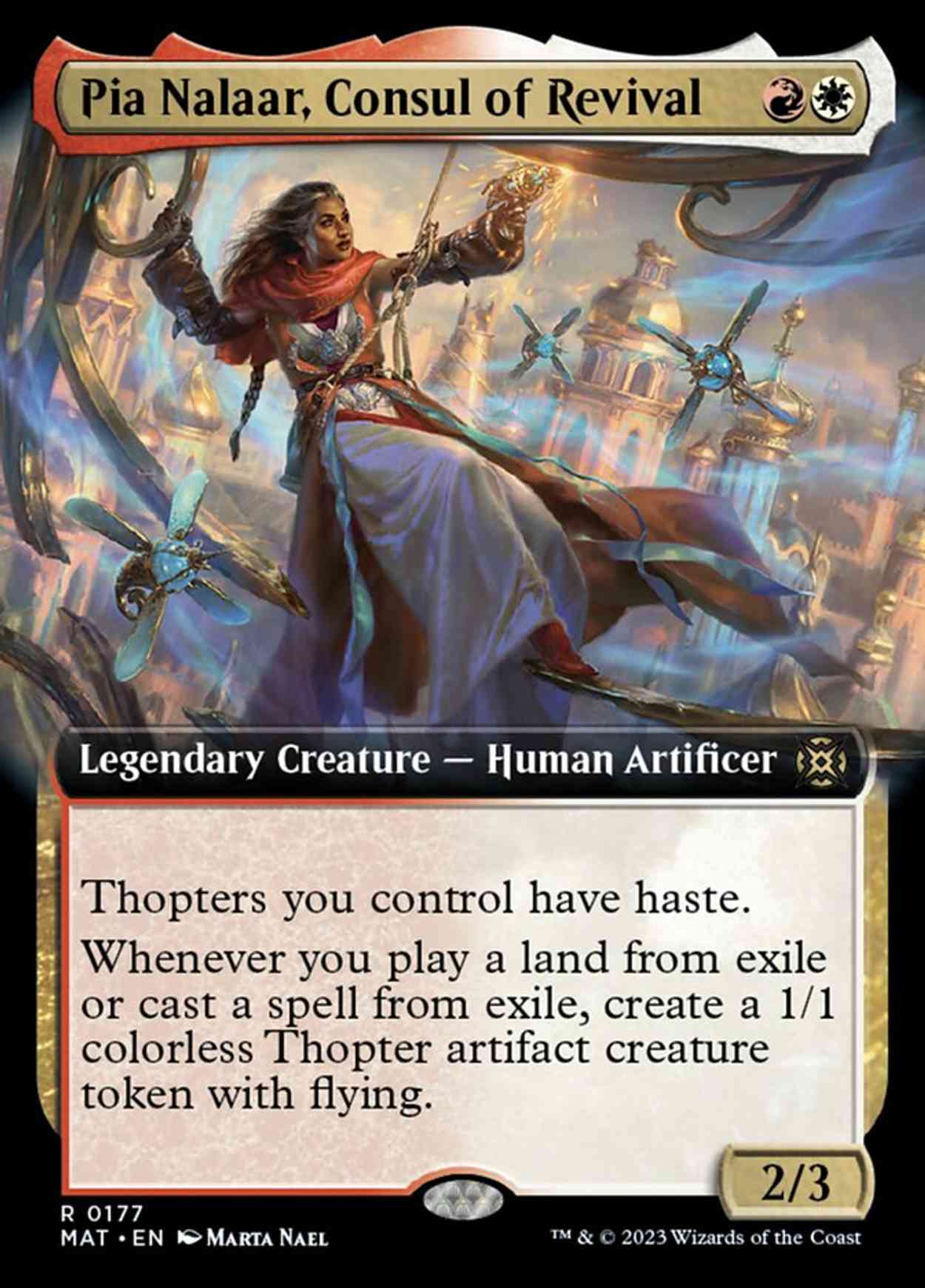 Pia Nalaar, Consul of Revival (Extended Art) magic card front