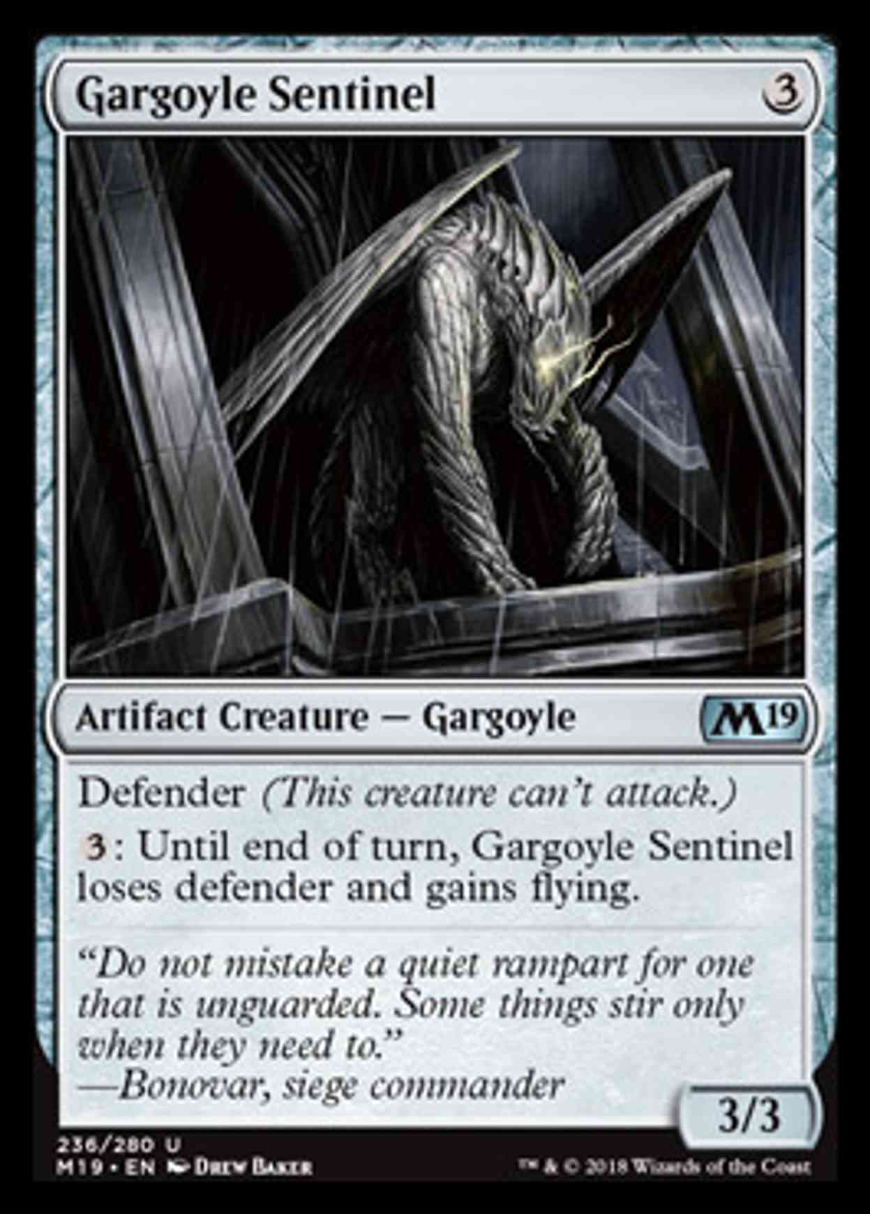 Gargoyle Sentinel magic card front