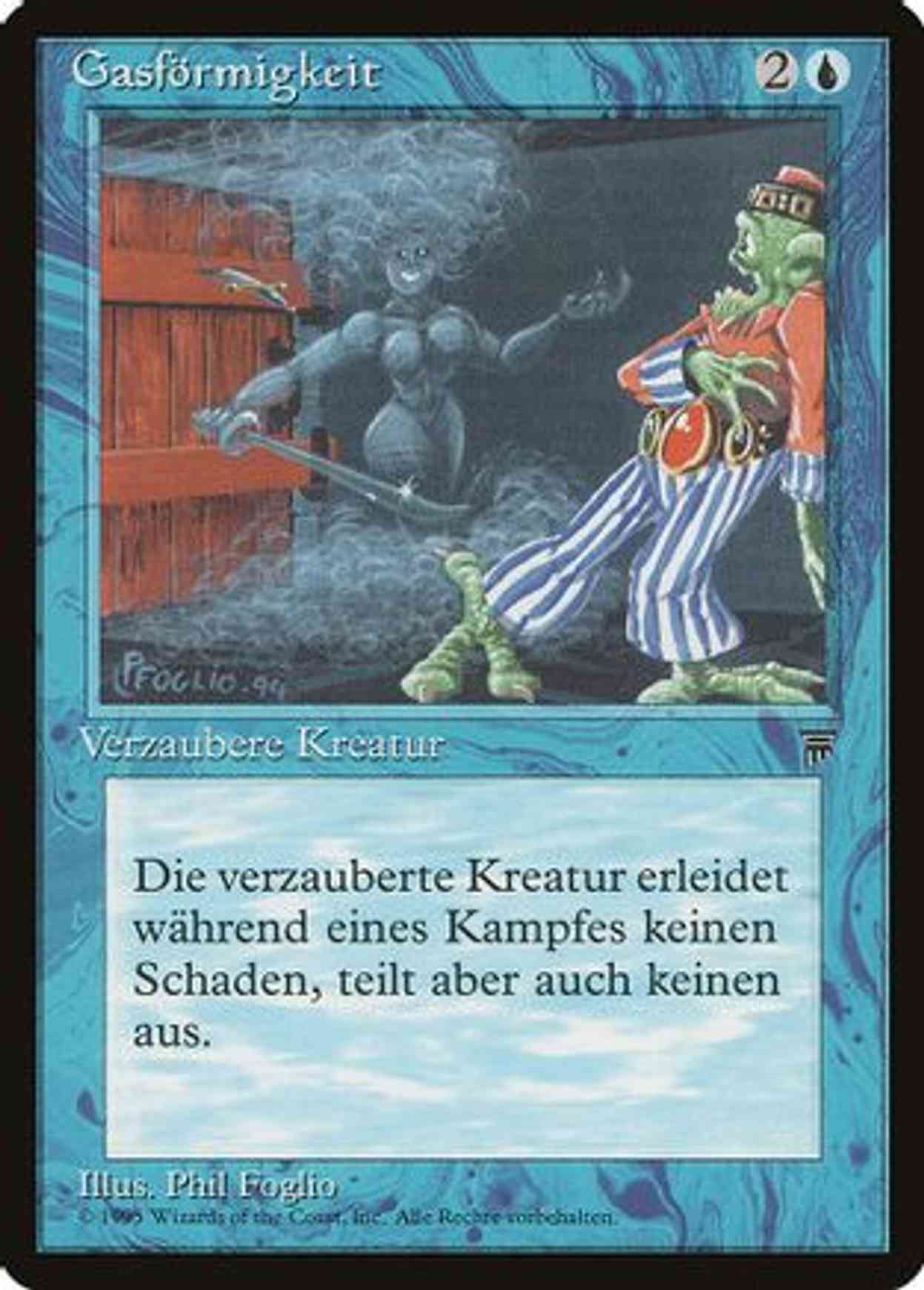 Gaseous Form (German) - "Gasformigkeit" magic card front