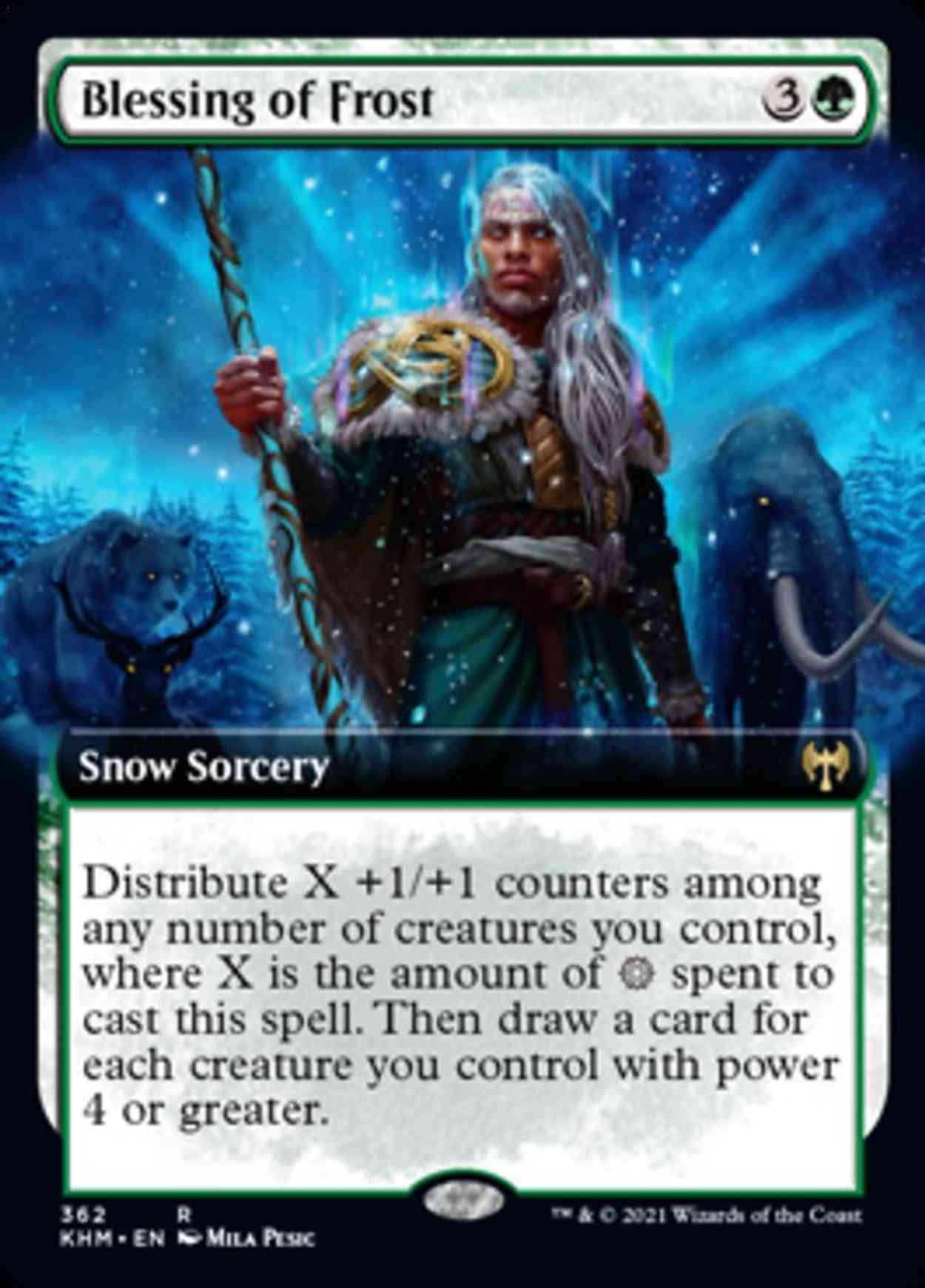 Blessing of Frost (Extended Art) magic card front