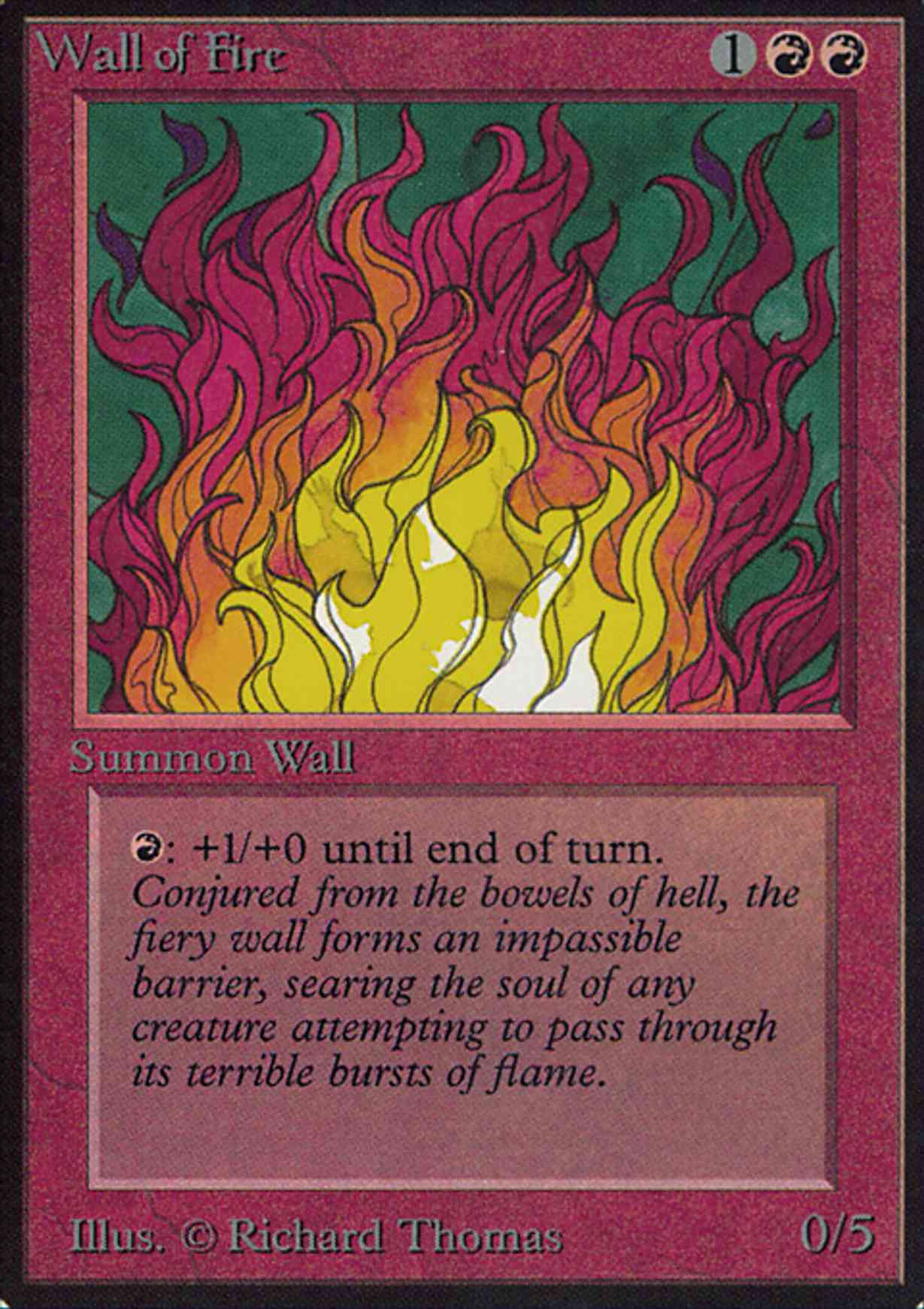 Wall of Fire magic card front
