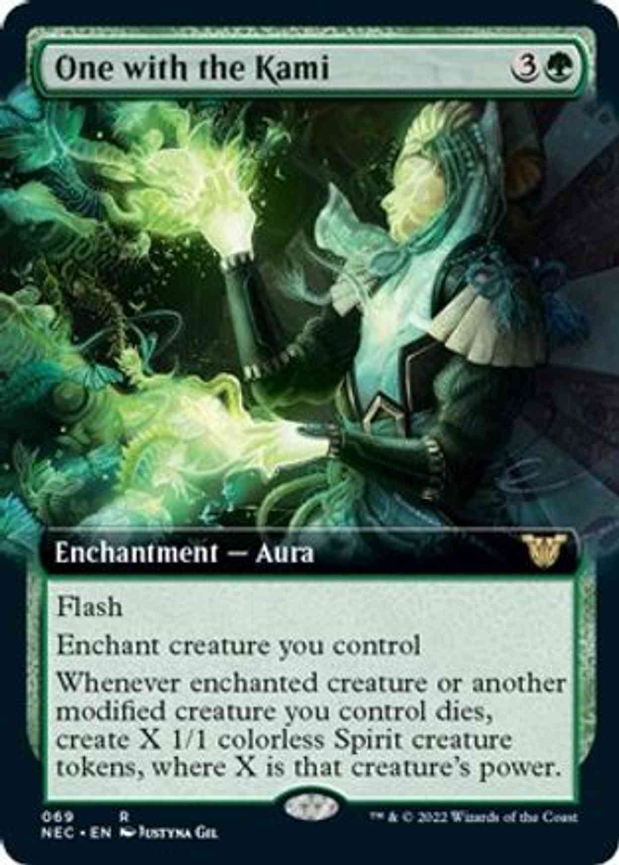 One with the Kami (Extended Art) magic card front