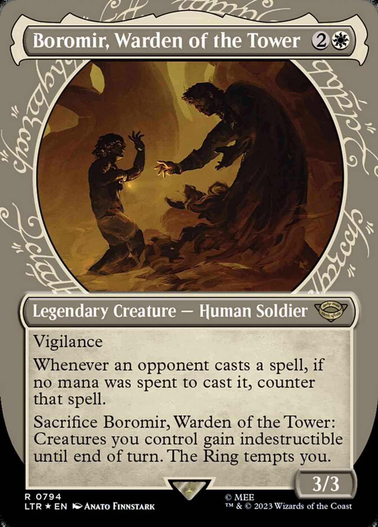 Boromir, Warden of the Tower (Showcase) (Surge Foil) magic card front