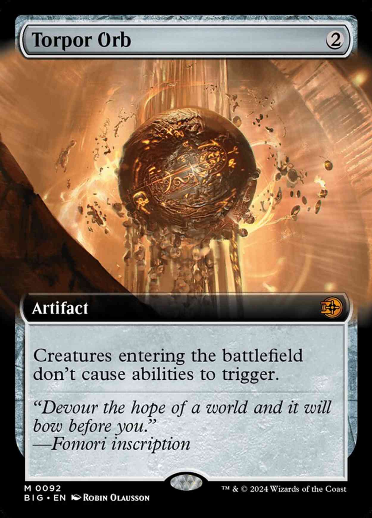 Torpor Orb (Extended Art) magic card front