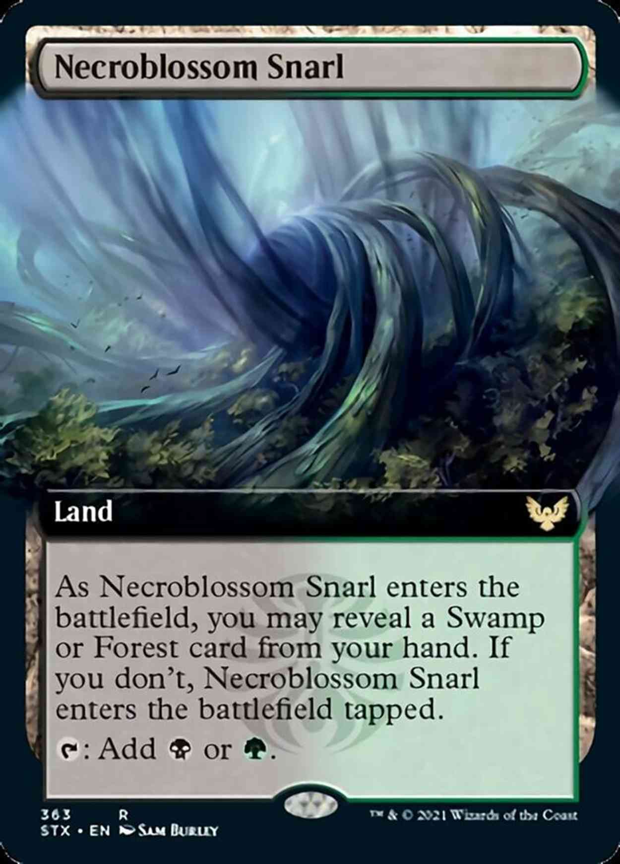 Necroblossom Snarl (Extended Art) magic card front
