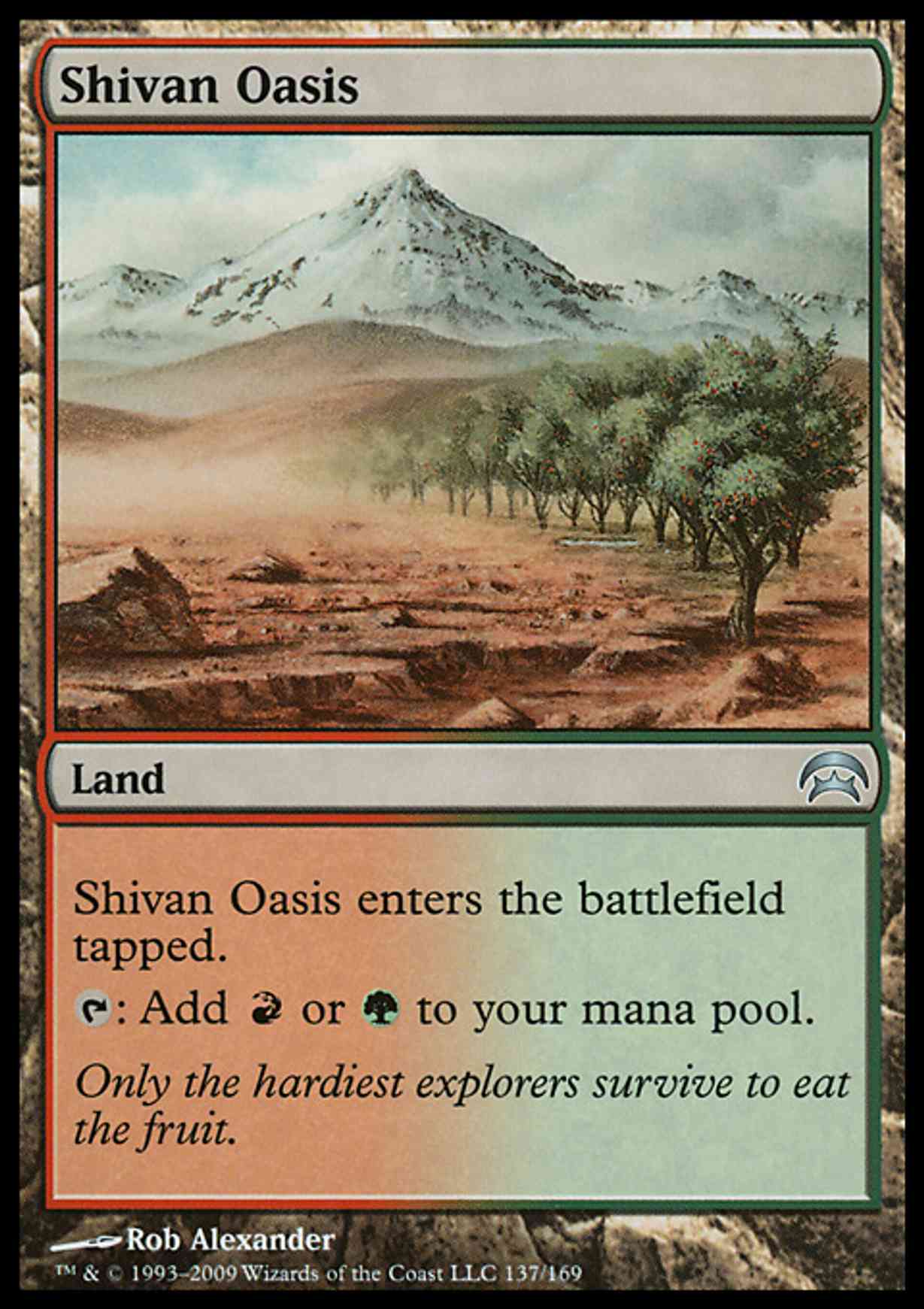 Shivan Oasis magic card front