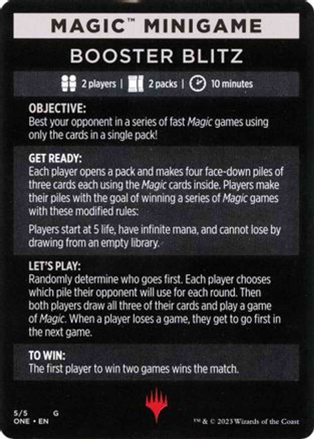 Magic Minigame: Booster Blitz magic card front
