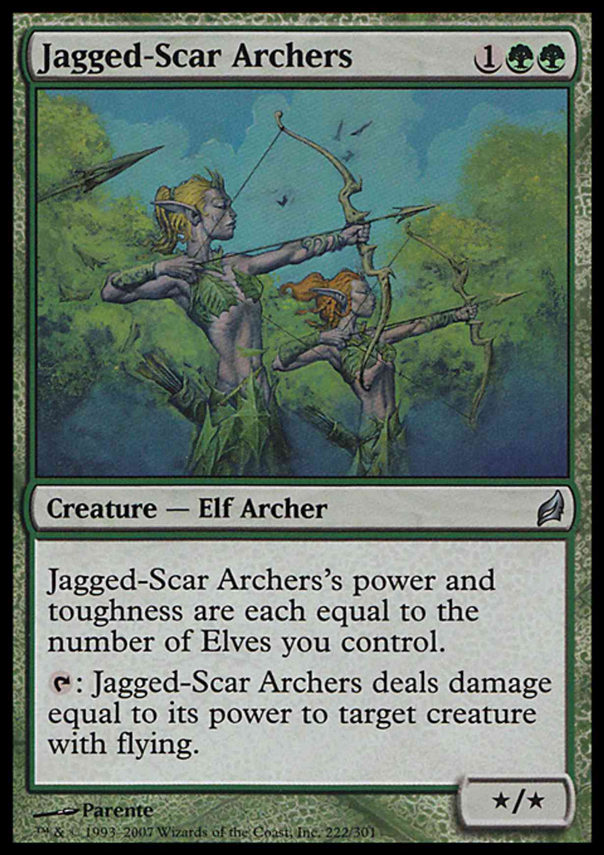 Jagged-Scar Archers magic card front