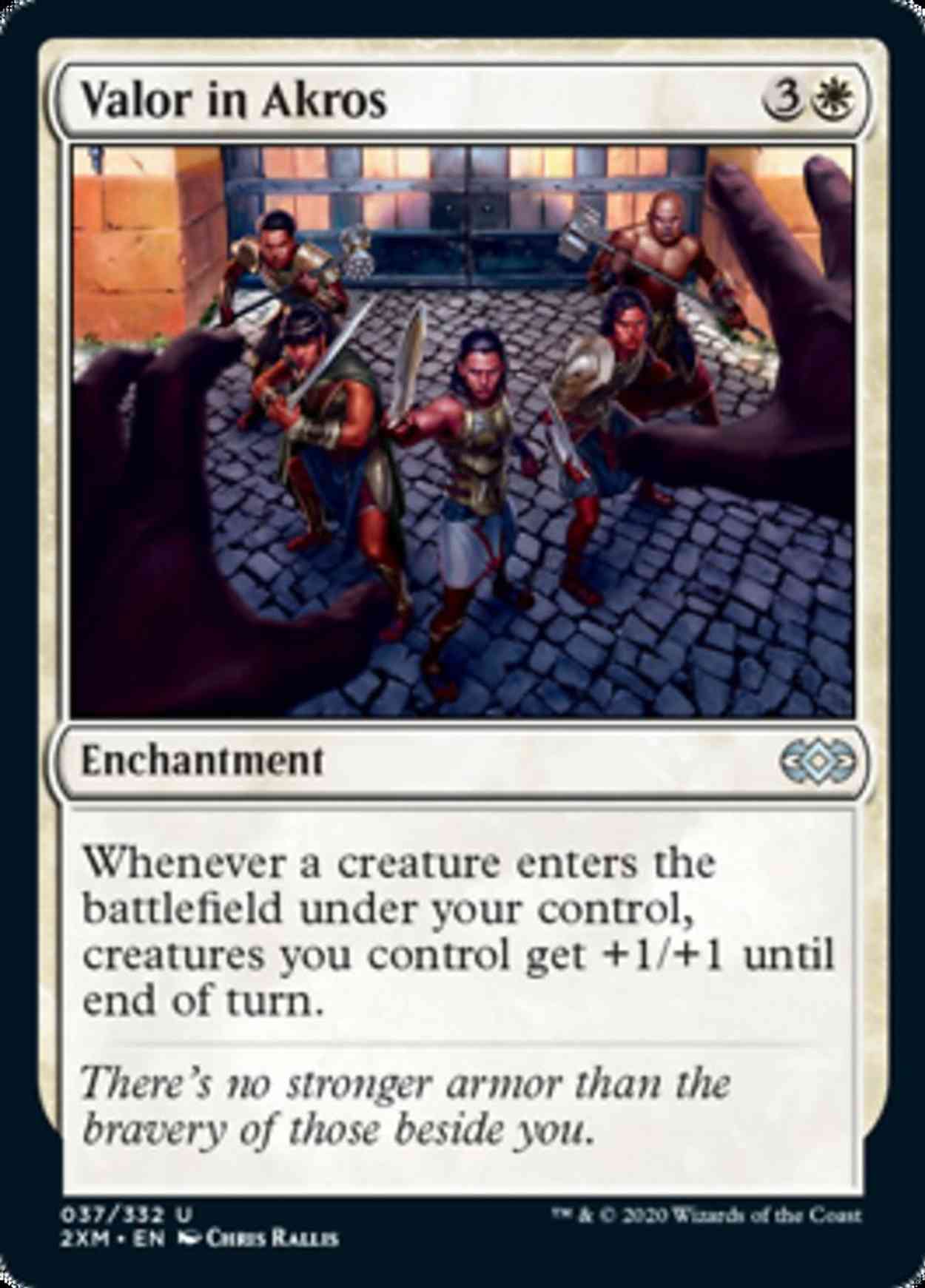 Valor in Akros magic card front