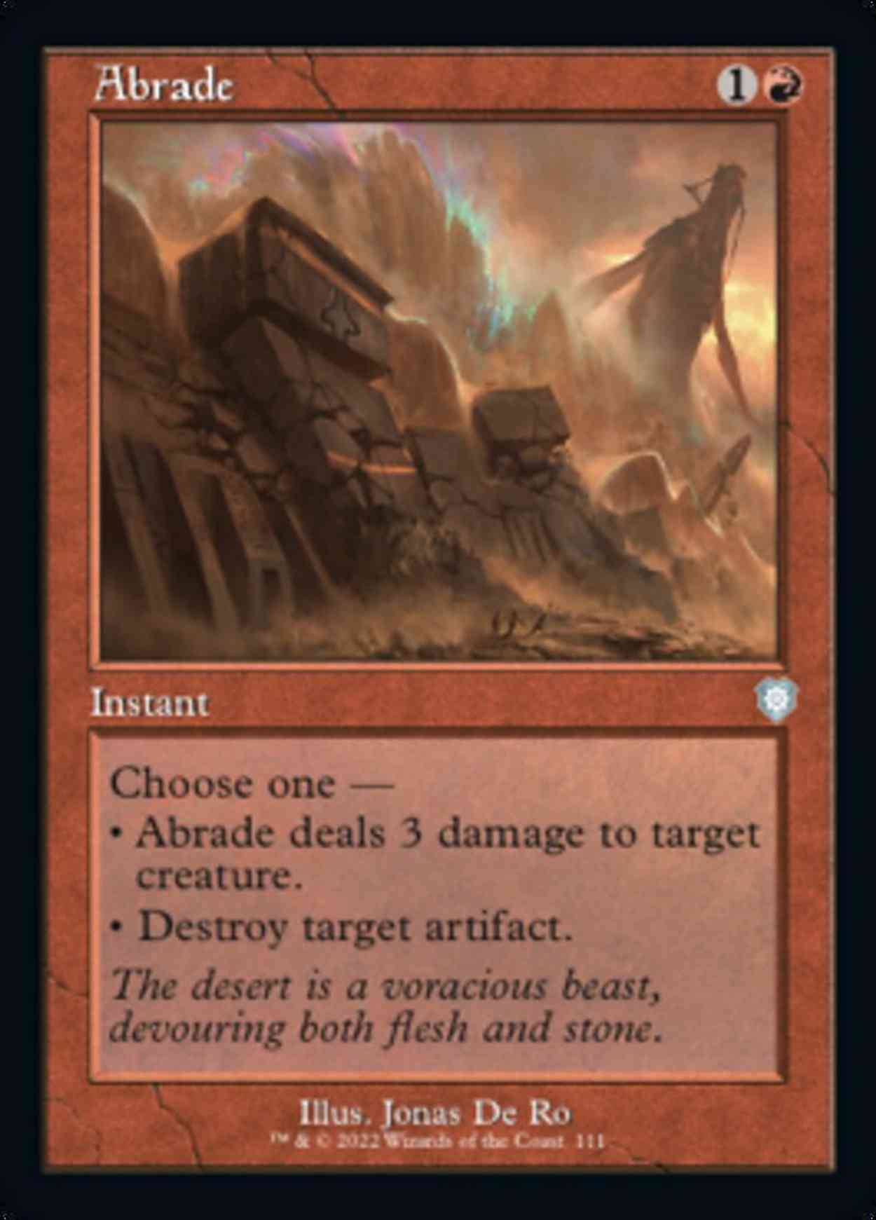 Abrade magic card front