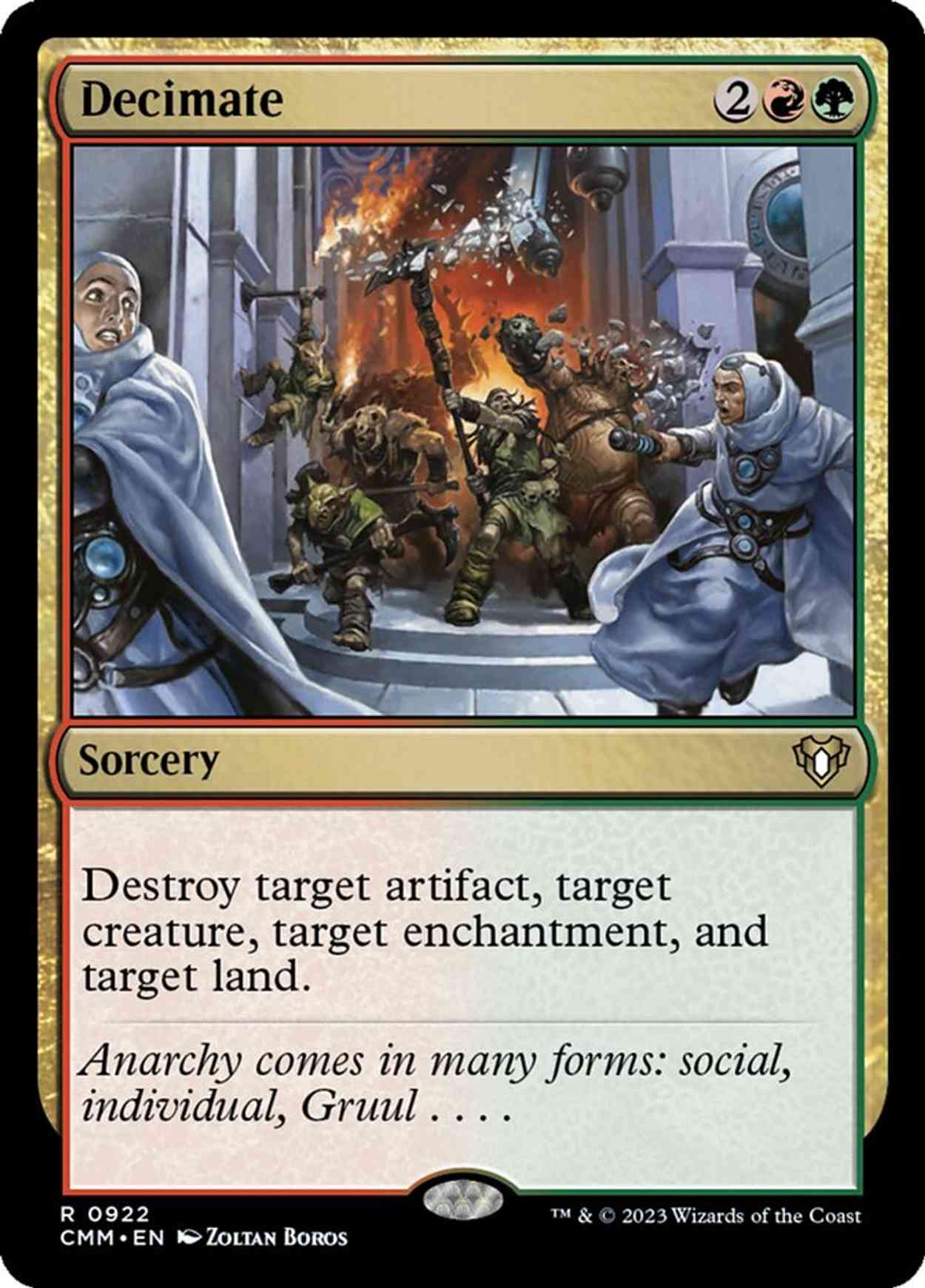 Decimate magic card front