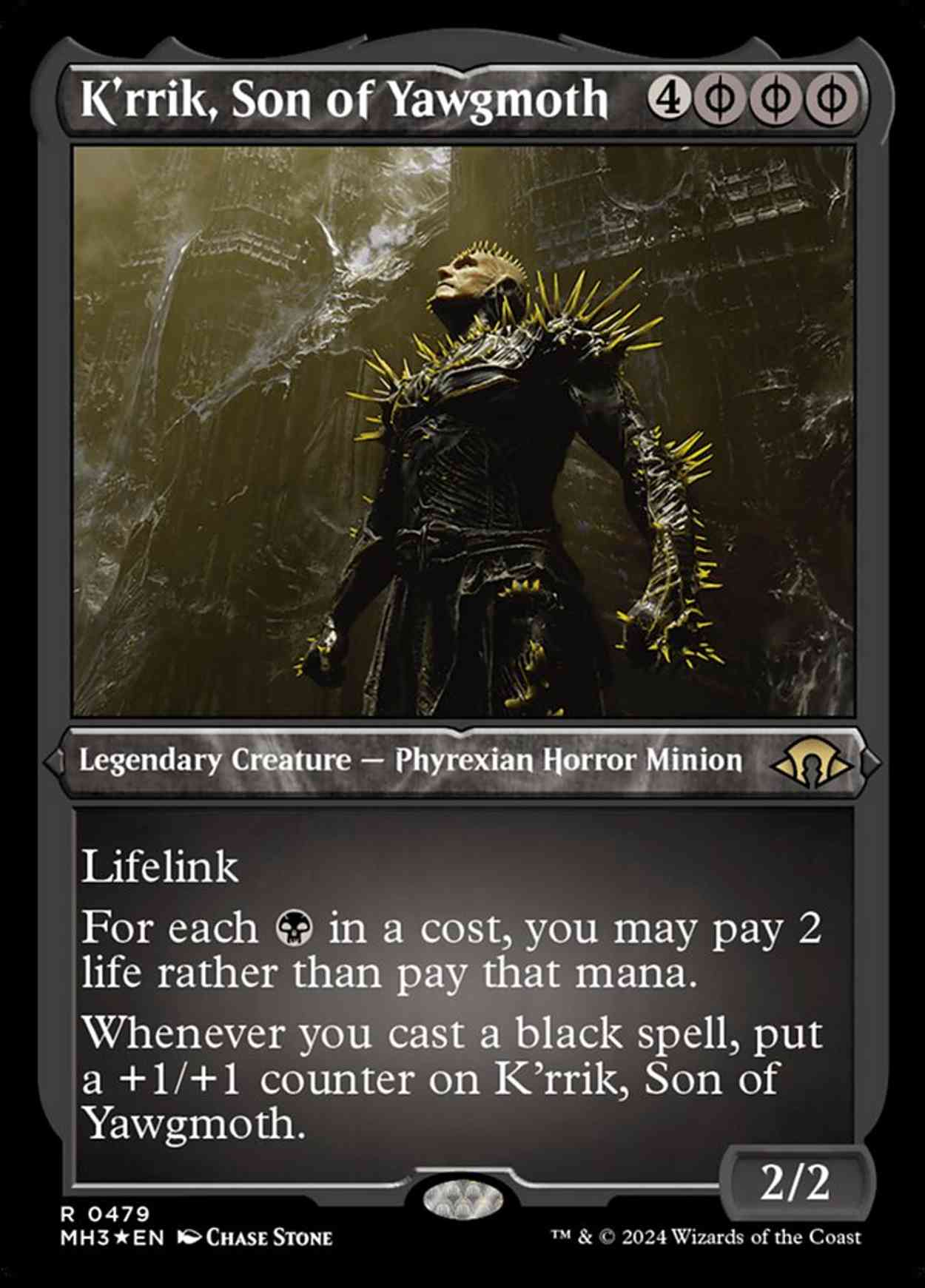 K'rrik, Son of Yawgmoth (Foil Etched) magic card front