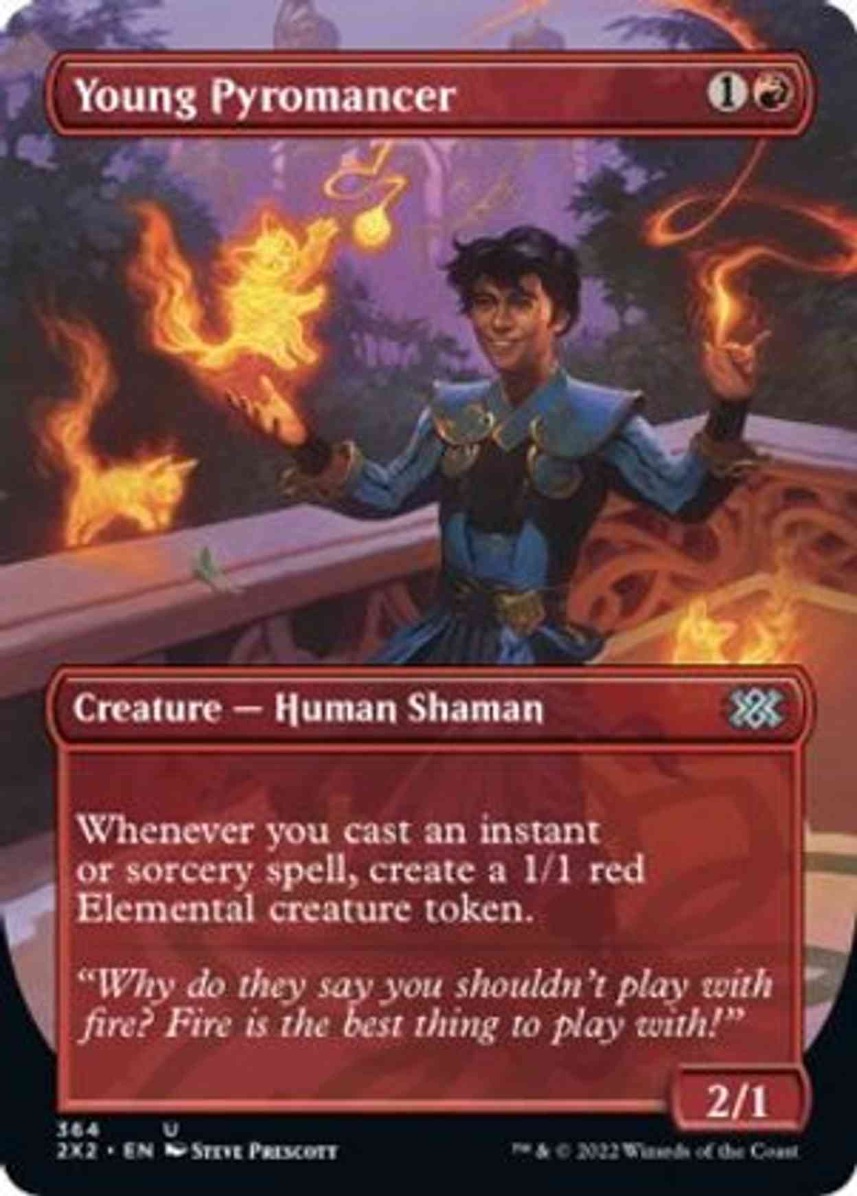 Young Pyromancer (Borderless) magic card front