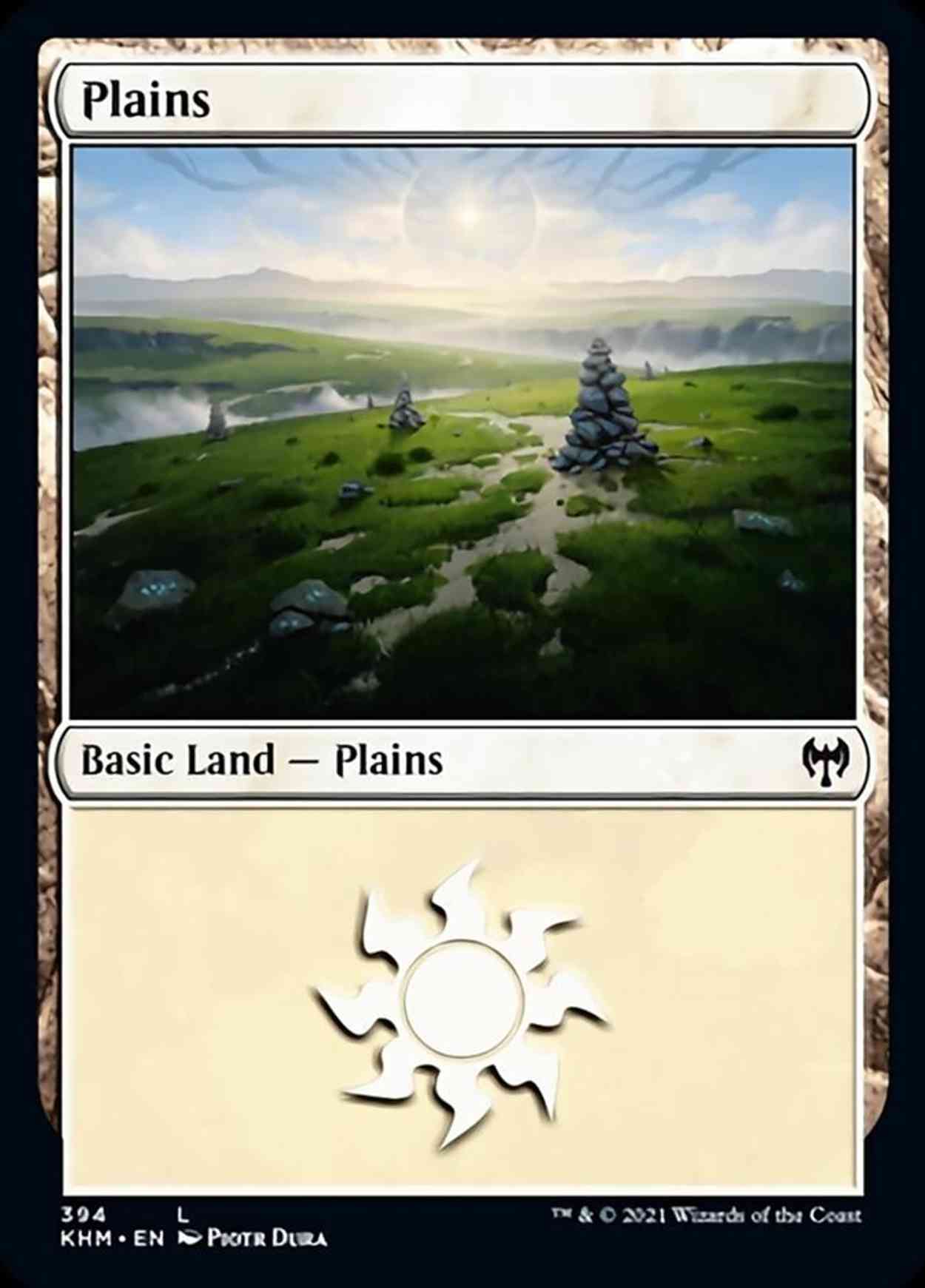 Plains magic card front
