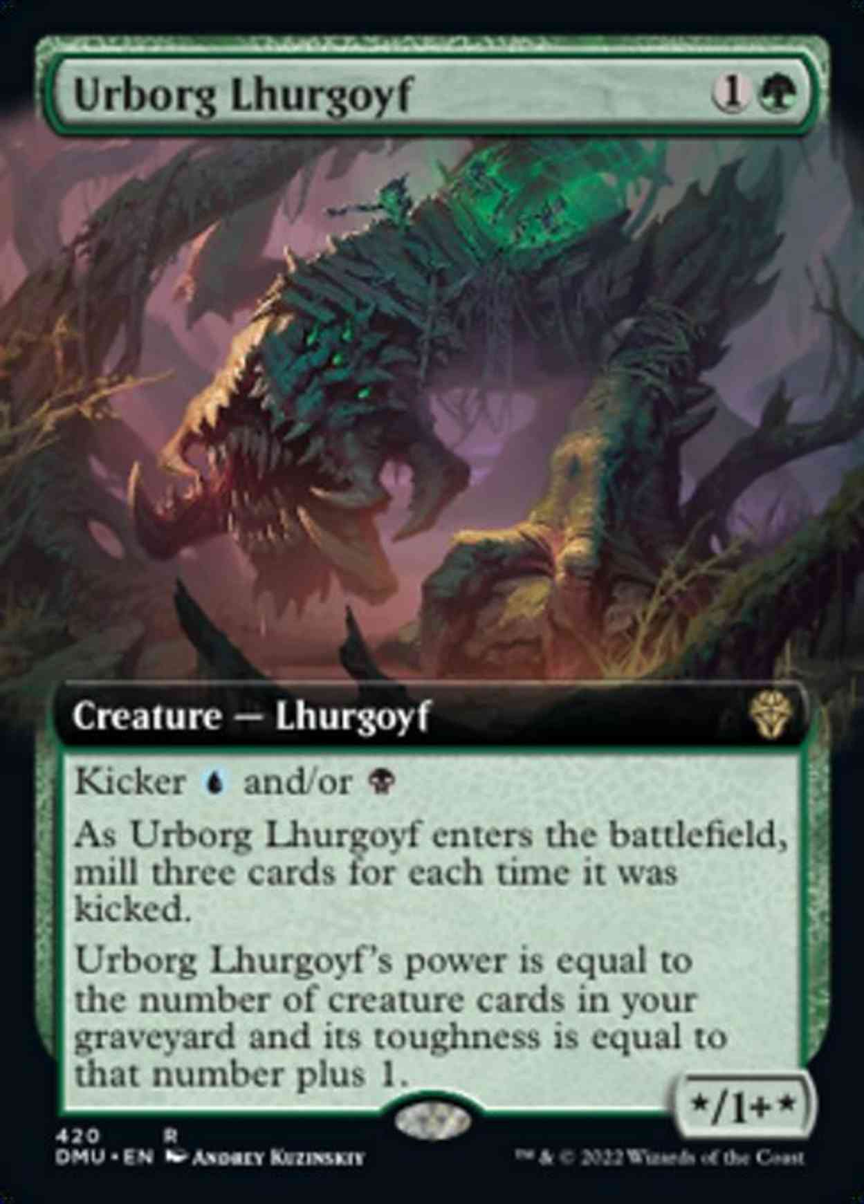 Urborg Lhurgoyf (Extended Art) magic card front