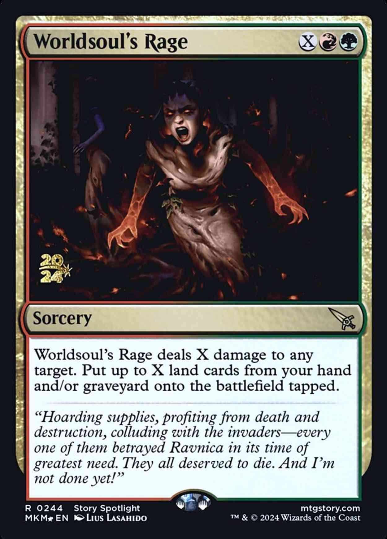 Worldsoul's Rage magic card front