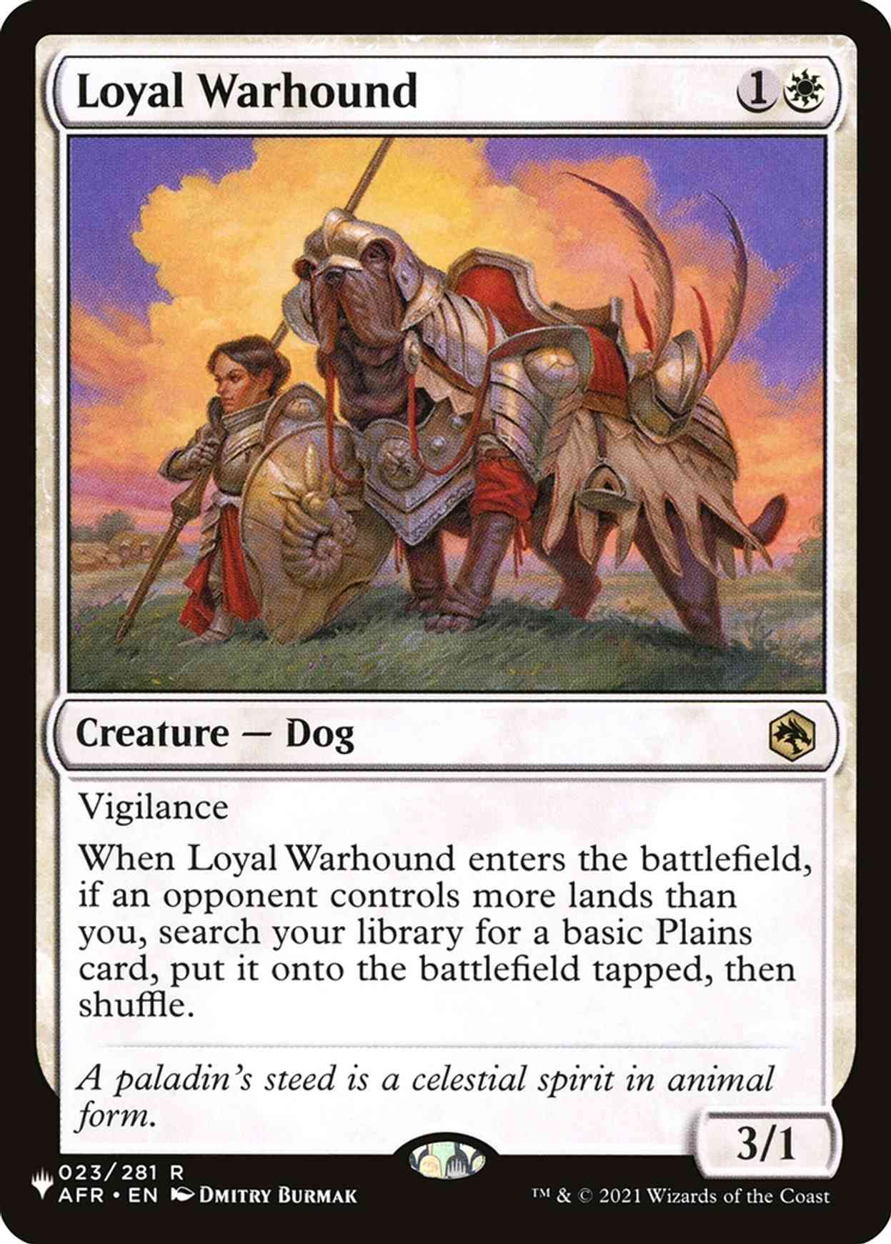 Loyal Warhound magic card front