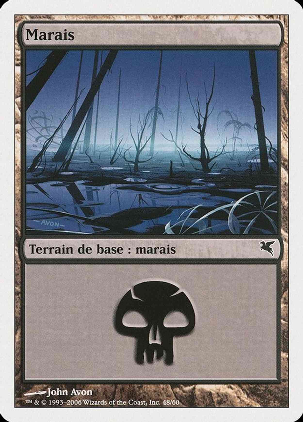 Swamp (French) - "Marais" (A48) magic card front