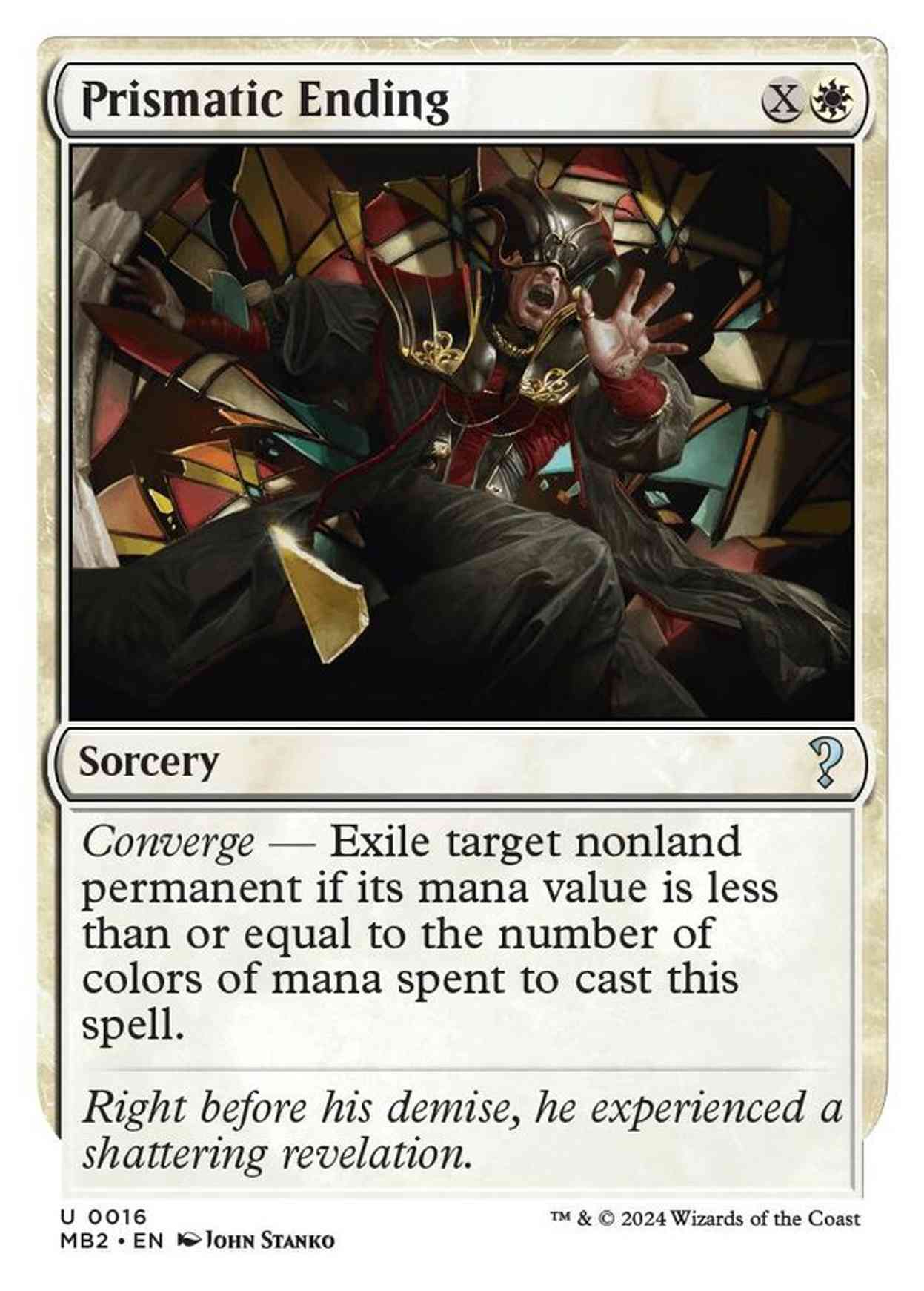 Prismatic Ending (White Border) magic card front