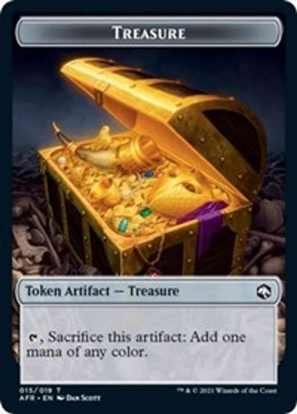 Treasure // Emblem - Mordenkainen Double-sided Token magic card front
