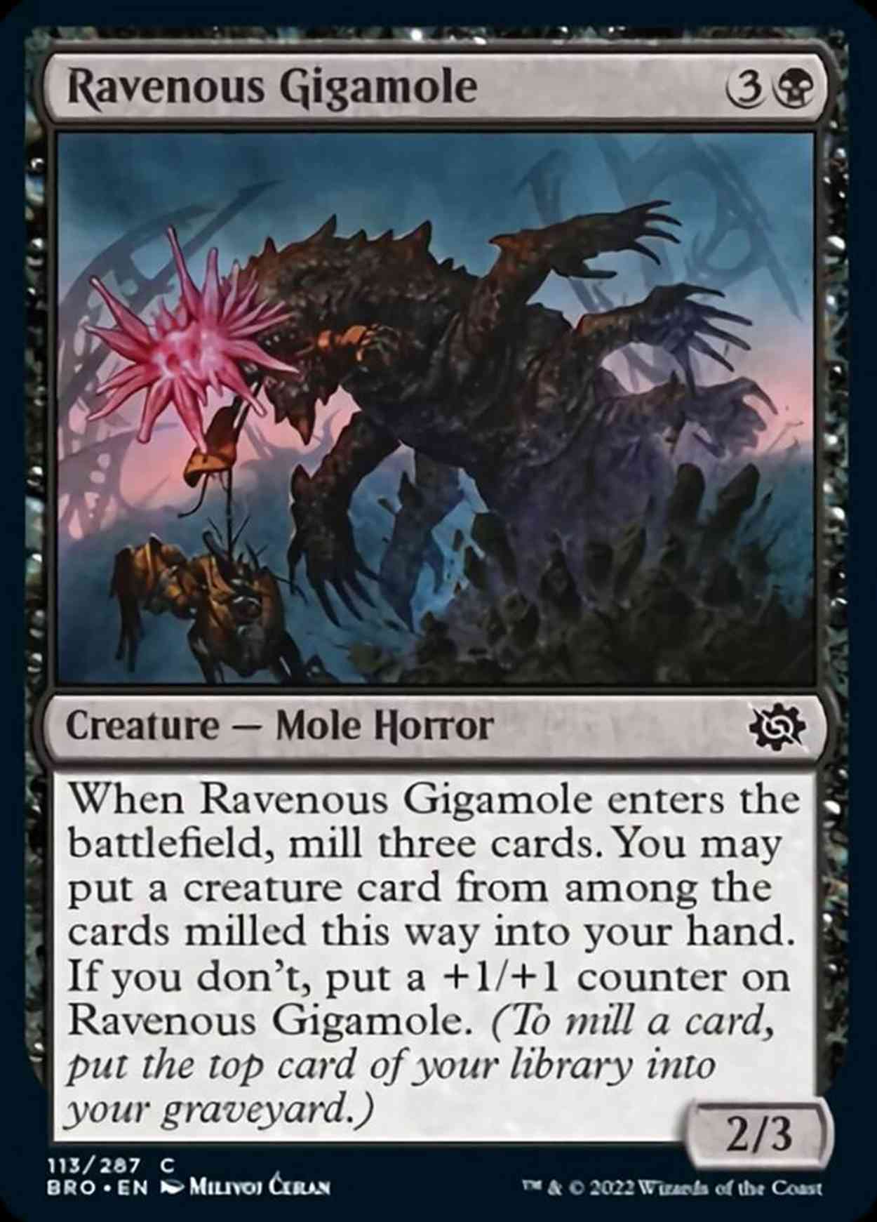 Ravenous Gigamole magic card front