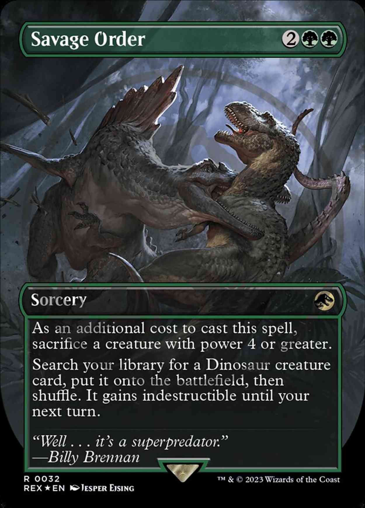 Savage Order (Borderless) (Emblem) magic card front